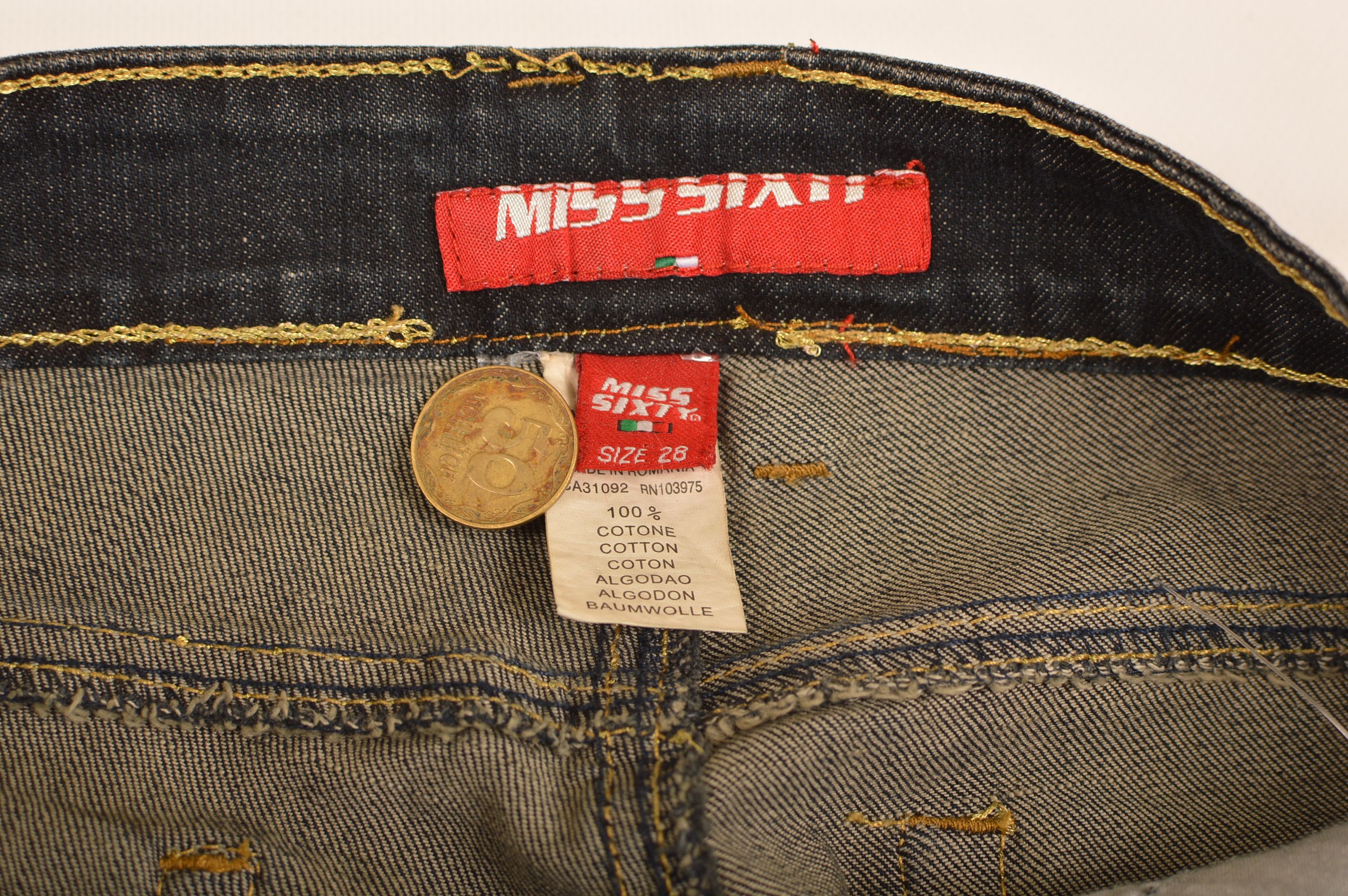 Miss Sixty × Vintage Miss Sixty 60 Vintage Y2K Flare Denim Jeans Size 28" / US 6 / IT 42 - 4 Thumbnail