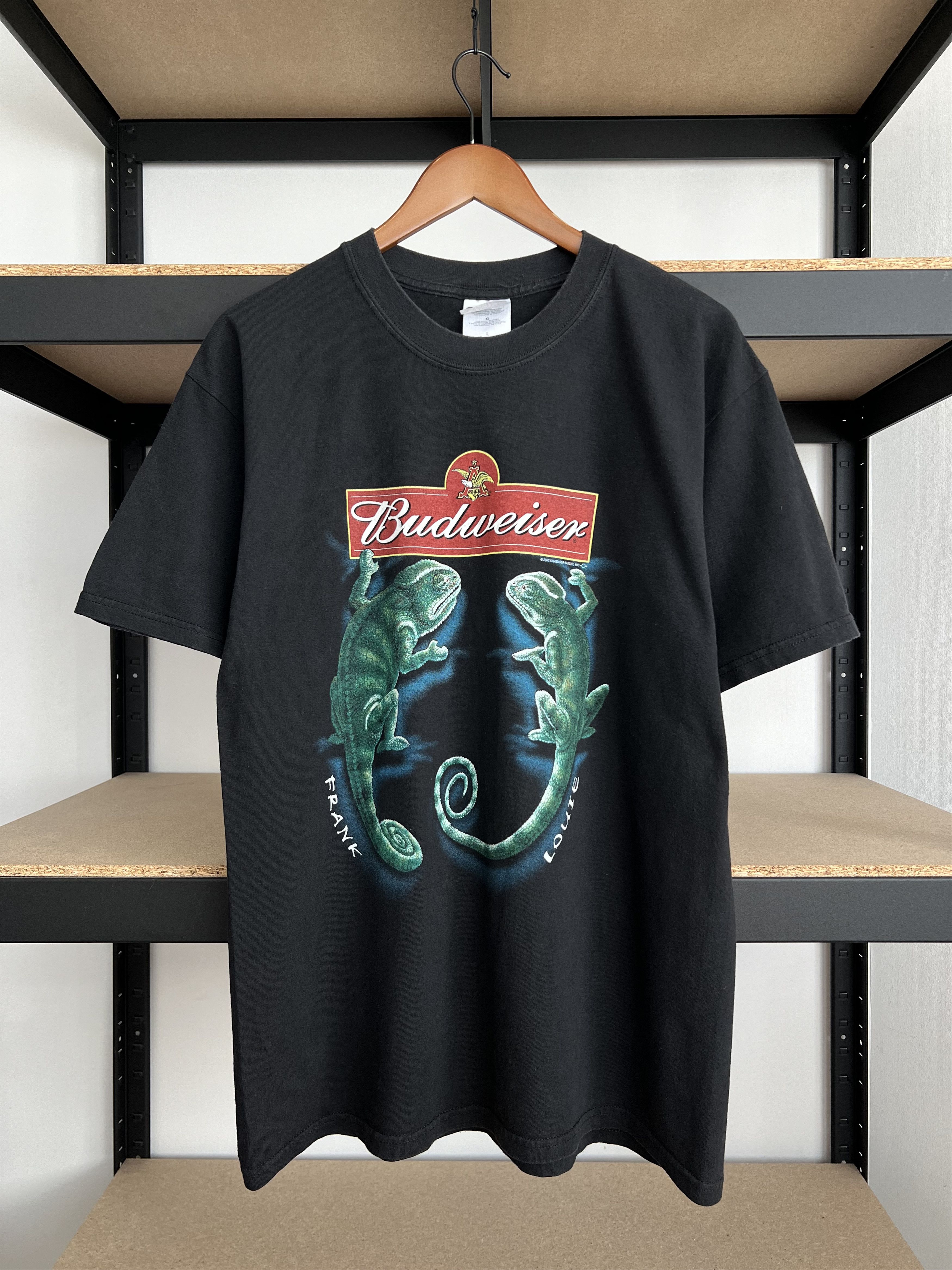 Budweiser Vintage 2000 Budweiser Chameleon Beer Graphic Promo T-shirt Size US L / EU 52-54 / 3 - 1 Thumbnail