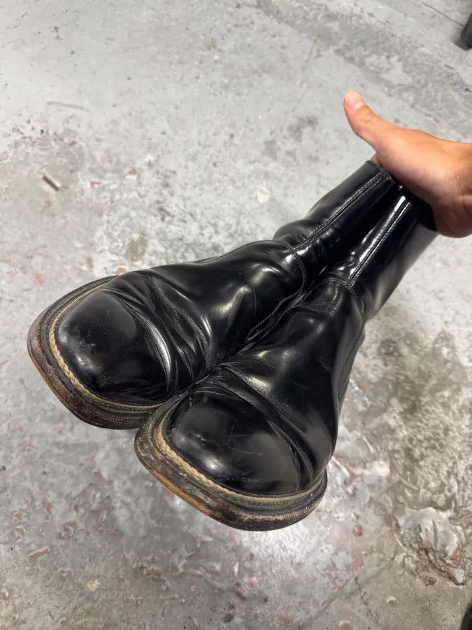 Dolce & Gabbana 2000s Dolce & Gabbana Black Leather Ankle Boots Size US 10 / EU 43 - 4 Thumbnail