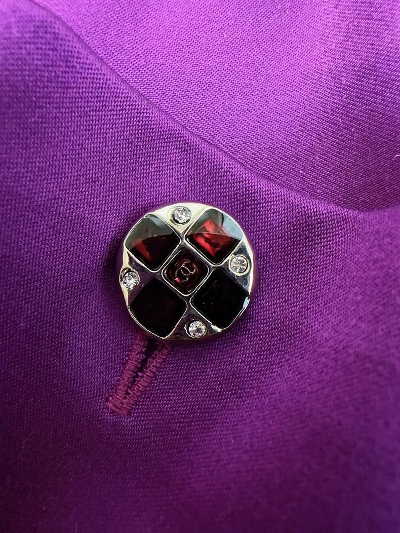 Chanel Chanel 22A Purple Satin Silk Dress Size M / US 6-8 / IT 42-44 - 4 Thumbnail