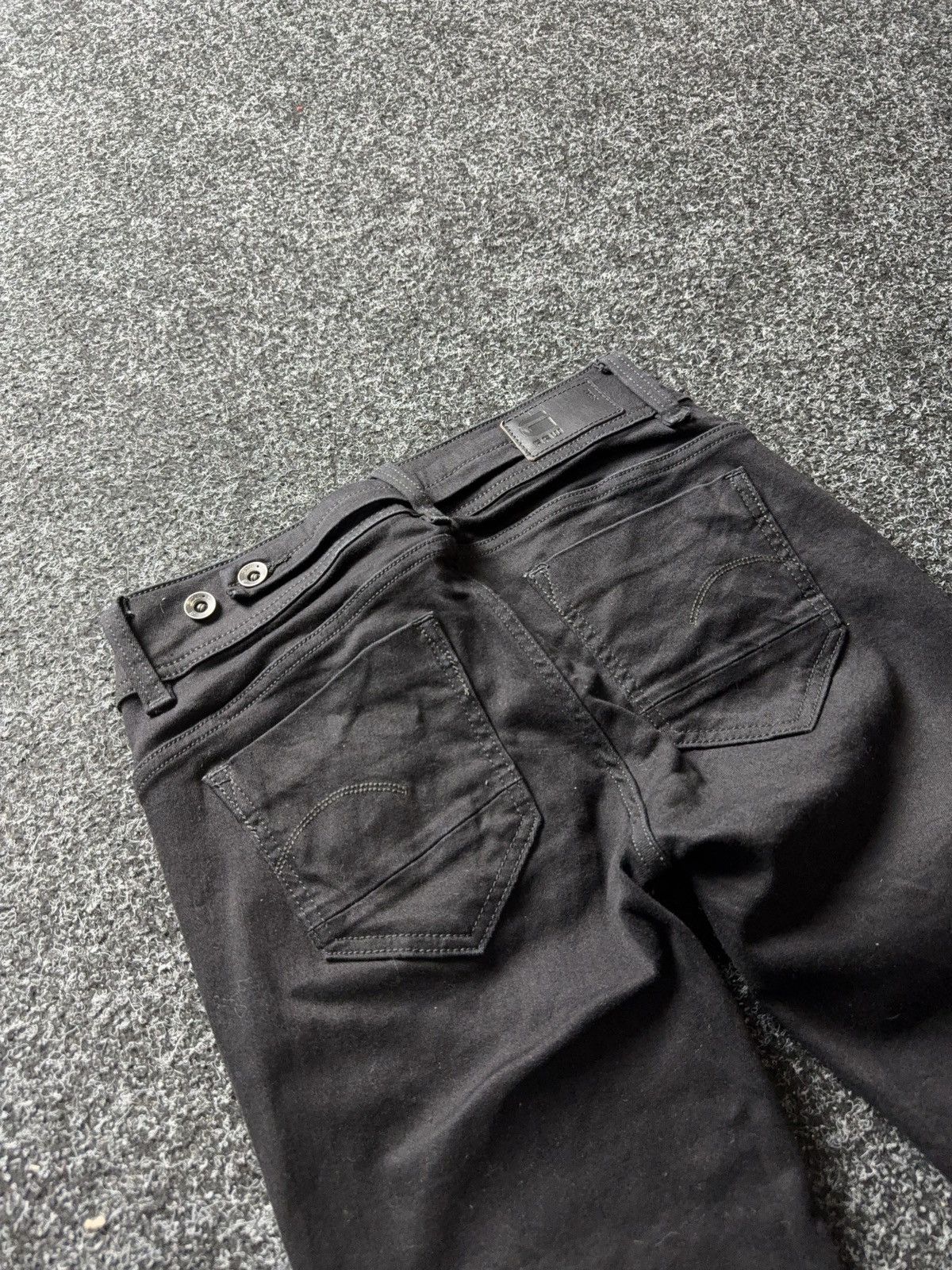 G-Star Y2K Avant Garde 00s G-Star RAW Midge Mid Bootcut Black Jeans Size 28" / US 6 / IT 42 - 16 Thumbnail