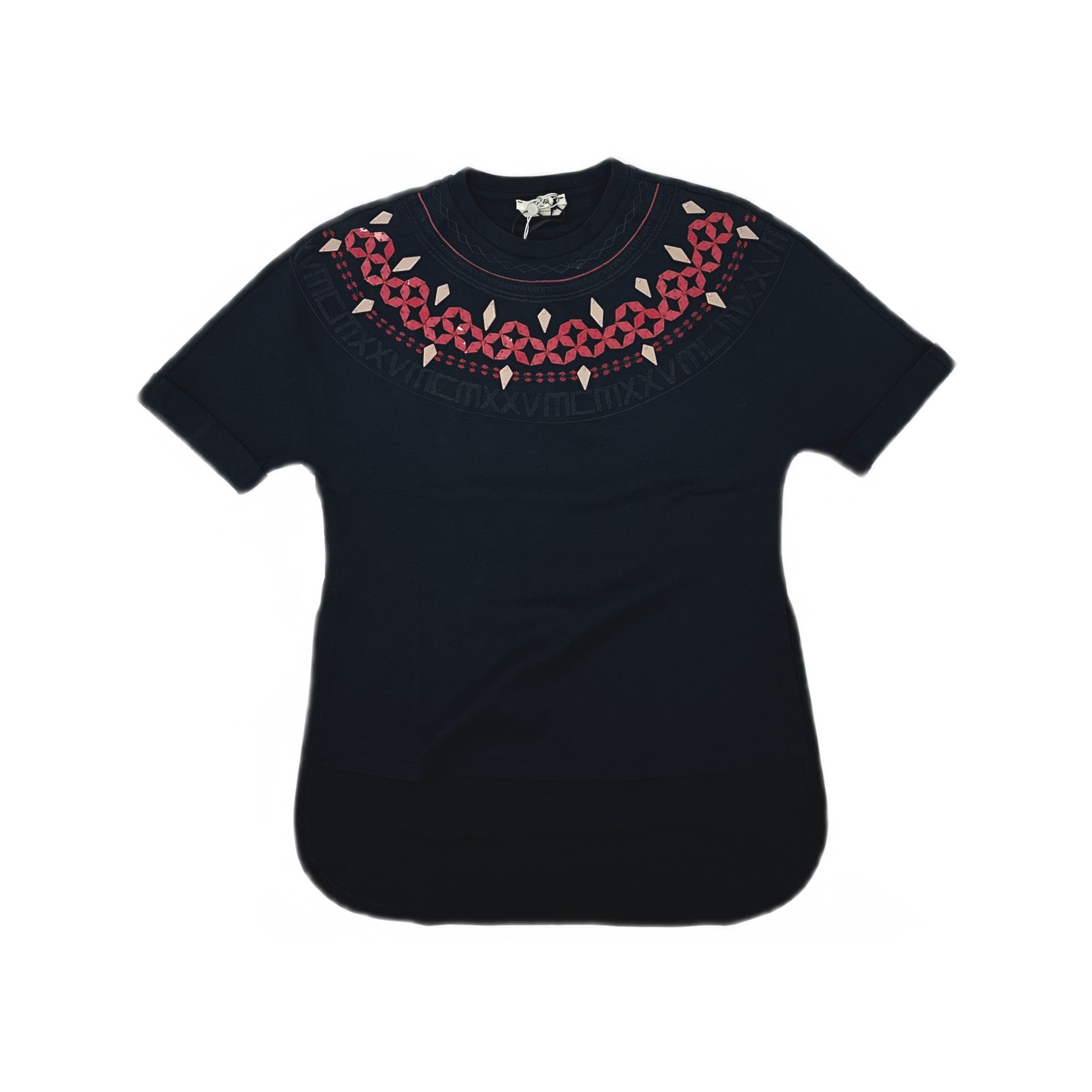 Fendi Fendi Embroidered Cotton T-Shirt Black Size IT 38 Size XS / US 0-2 / IT 36-38 - 1 Thumbnail