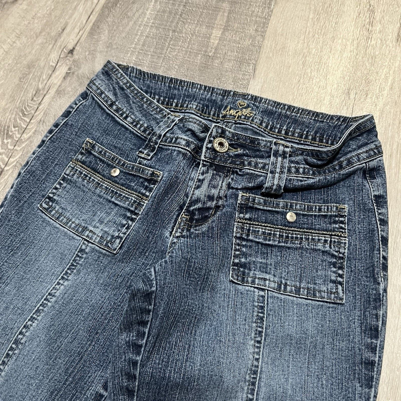 Other Vintage Angels Jeans Y2K Womens Low Rise Denim Flared Size 27" / US 4 / IT 40 - 3 Thumbnail