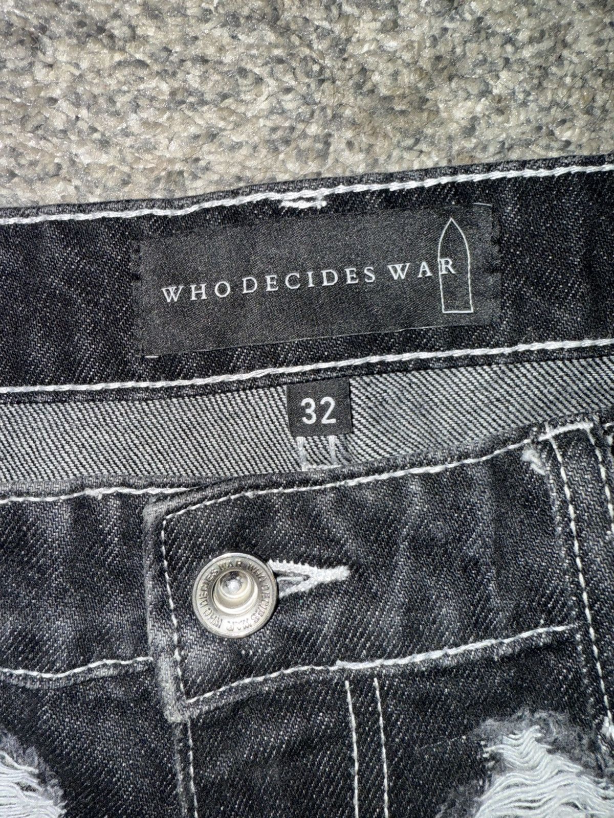 Who Decides War Who Decides War Darning Side Denim Jeans Size US 32 / EU 48 - 4 Thumbnail