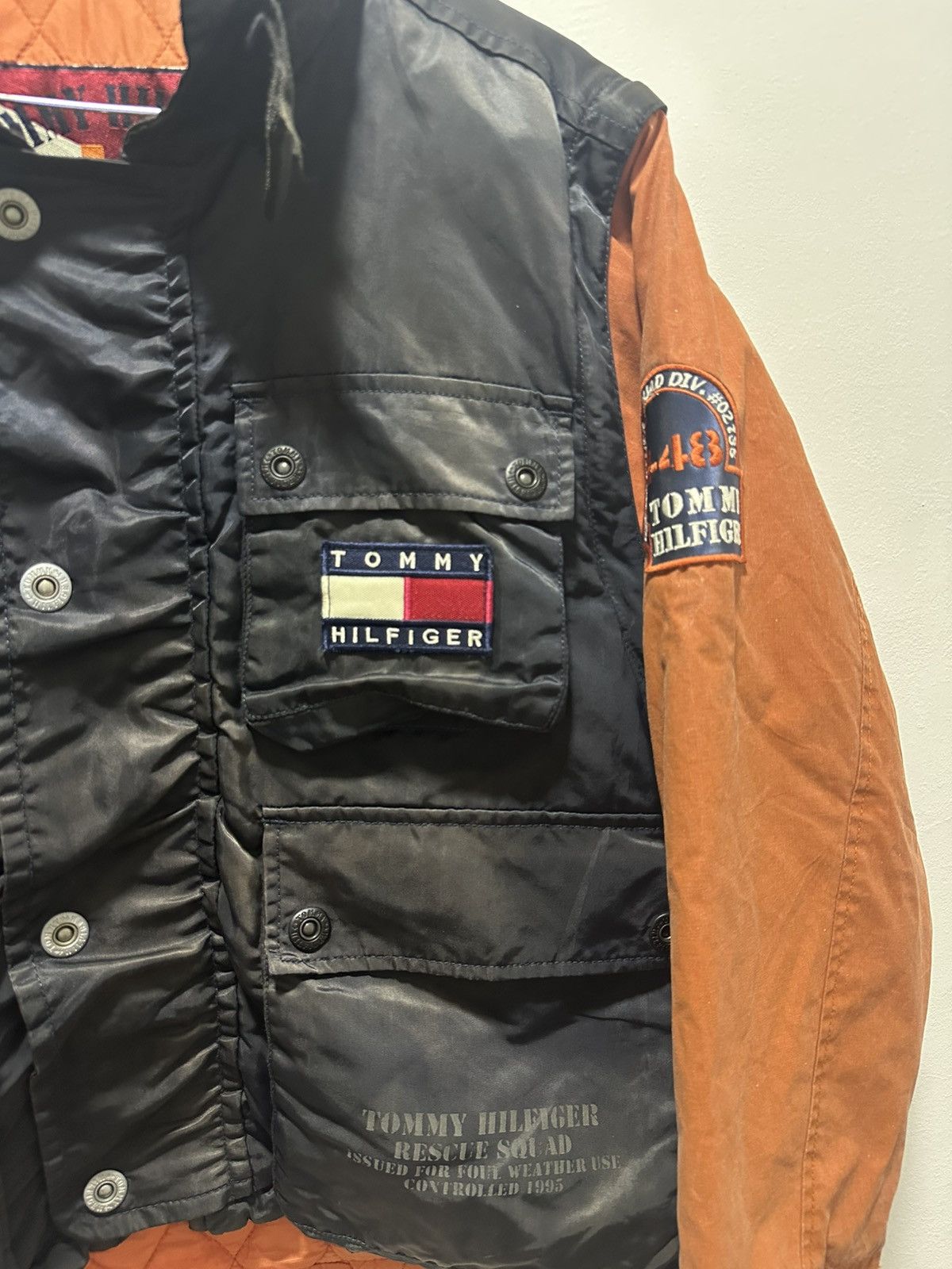 Tommy Hilfiger × Vintage VTG 90 Tommy Hilfiger Rescue Squad Jacket Foul Weather issue Size US M / EU 48-50 / 2 - 5 Thumbnail