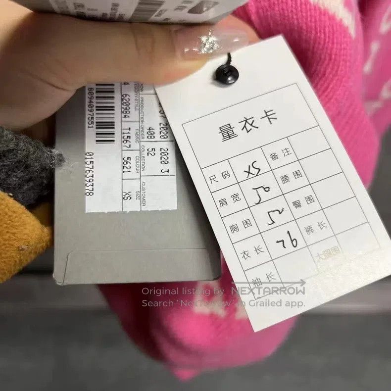 Balenciaga Balenciaga Pink letter print wool sweater knitwear Size US XS / EU 42 / 0 - 3 Thumbnail
