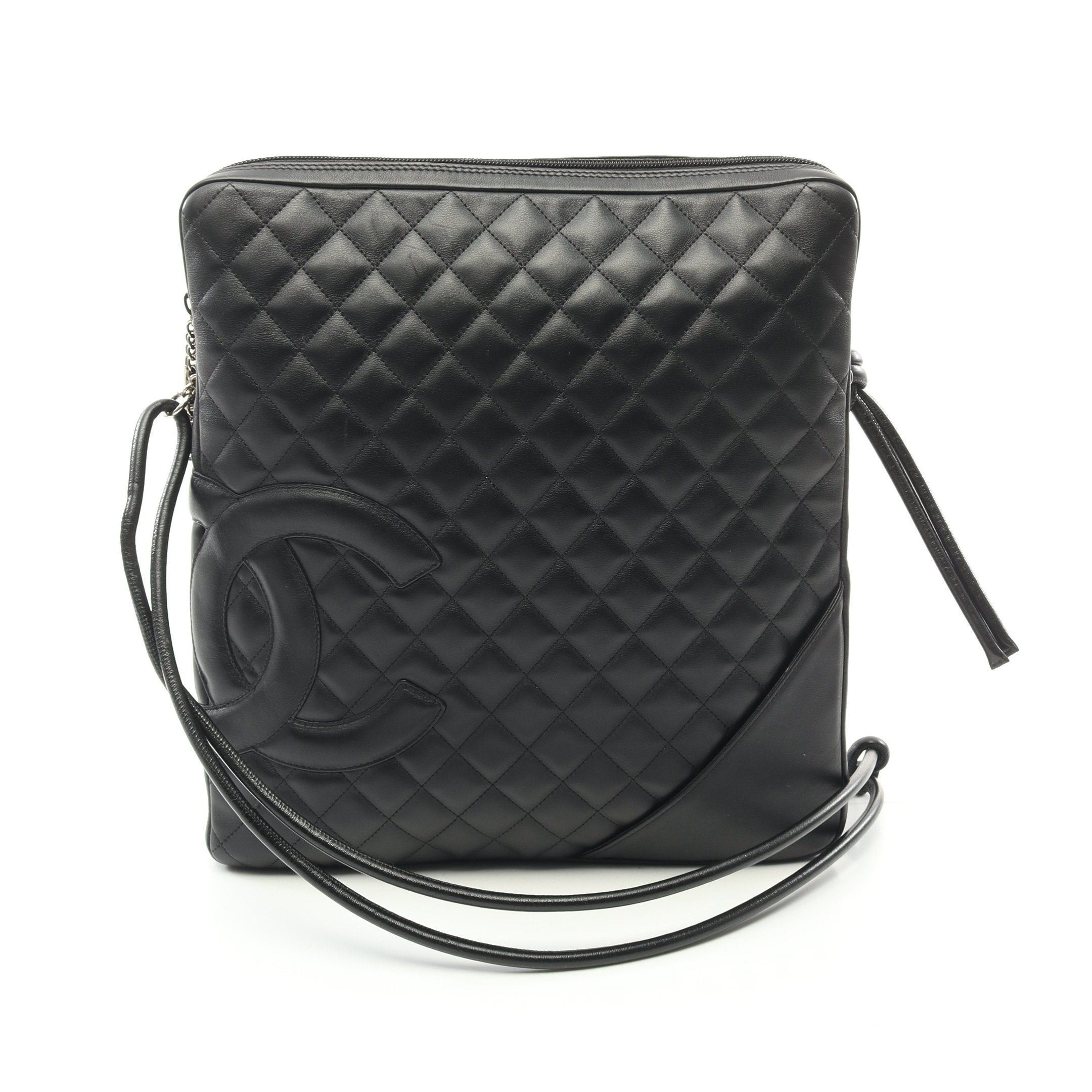 Chanel Chanel Cambon Line Shoulder Bag Leather Black Silver Hardware Size ONE SIZE - 1 Thumbnail