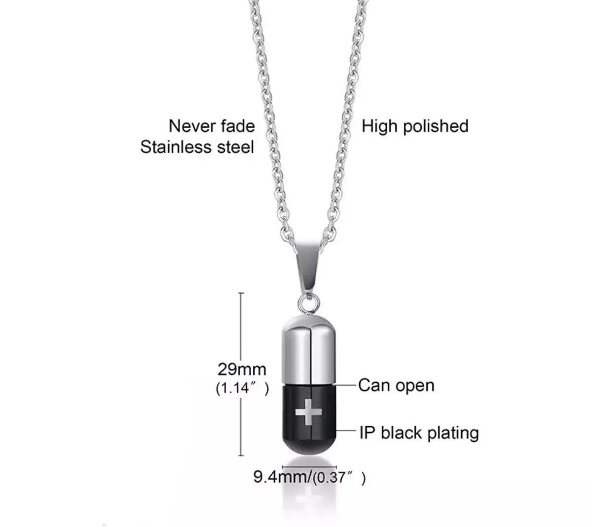 Jewelry Hollow Pill Necklace Size ONE SIZE - 2 Thumbnail