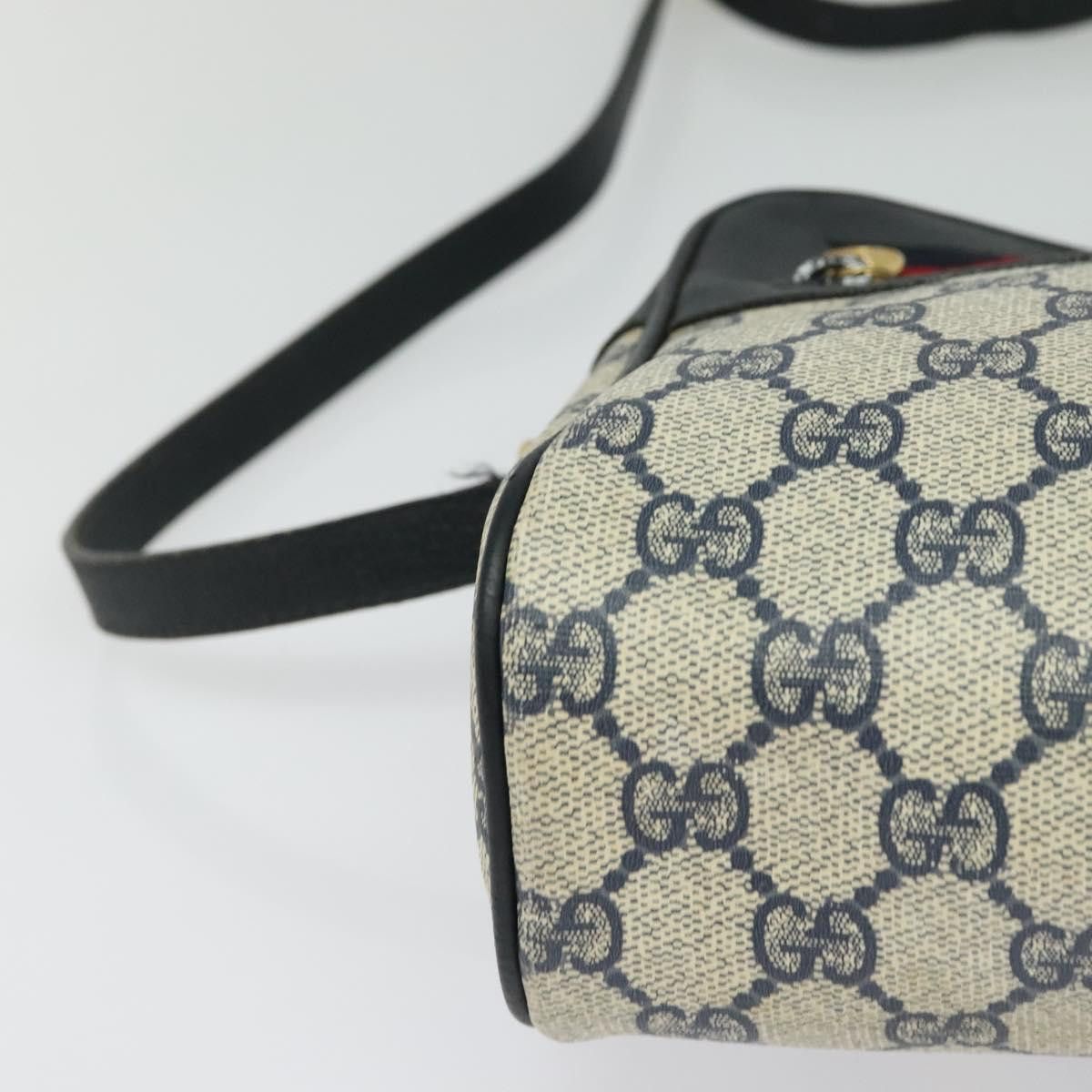 Gucci GUCCI GG Supreme Sherry Line Shoulder Bag Pvc Navy Gold 001 Size ONE SIZE - 10 Thumbnail