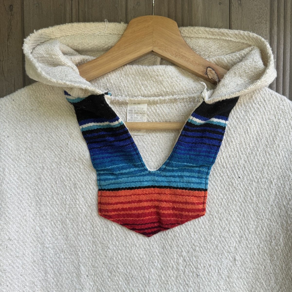 Native Vintage Molina Mexican Baja Rug Hooded Pullover Size US S / EU 44-46 / 1 - 3 Thumbnail