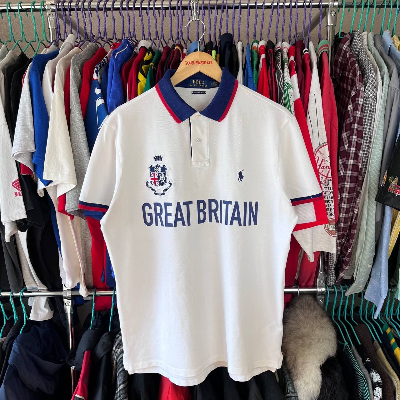 Designer × Polo Ralph Lauren Polo Ralph Lauren Great Britain Big Logo Polo Shirt Size US L / EU 52-54 / 3 - 1 Thumbnail