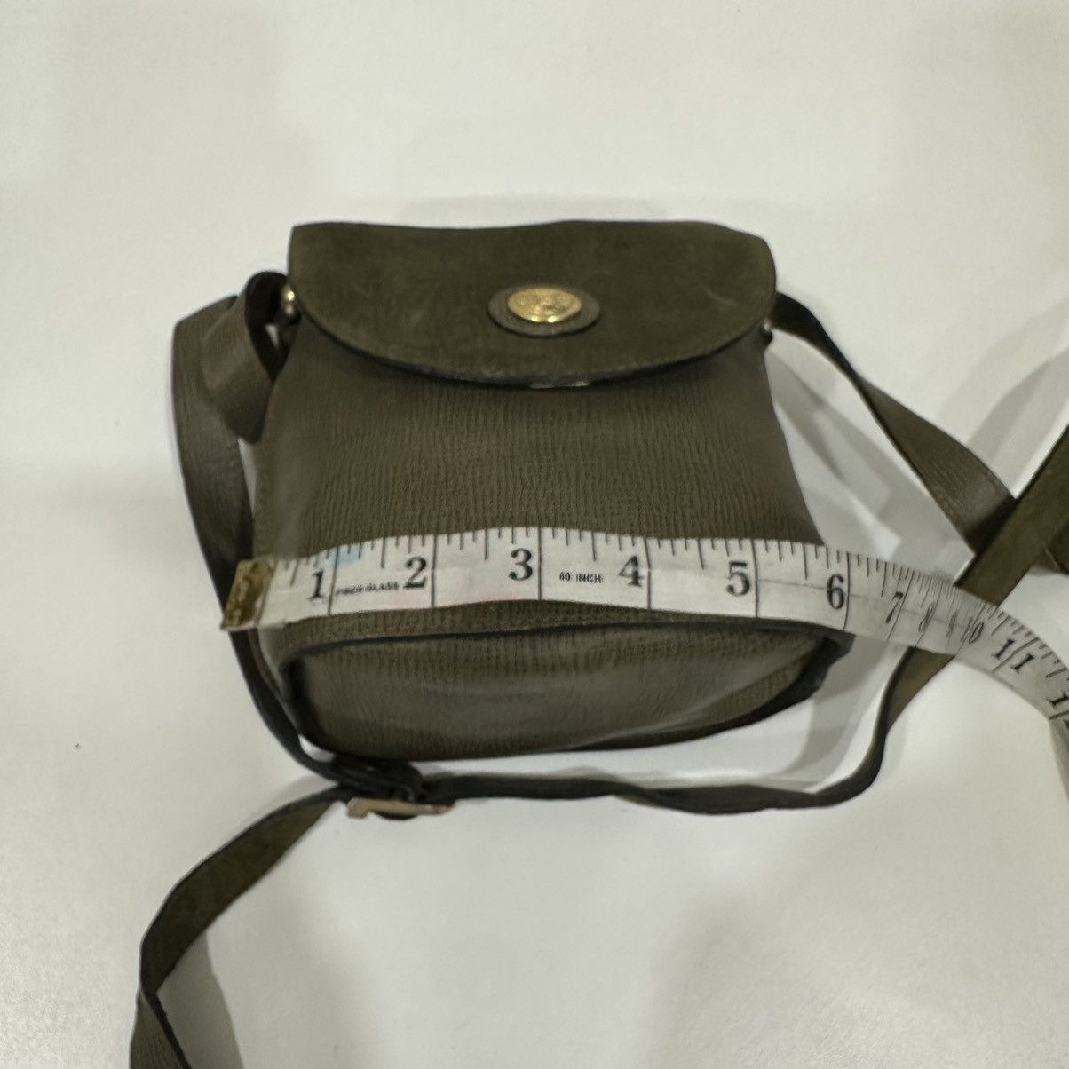 Fendi ‼️LD‼️FENDI ROMA OLIVE GREEN SUEDE FLAP MINI CROSSBODY BAG Size ONE SIZE - 9 Thumbnail