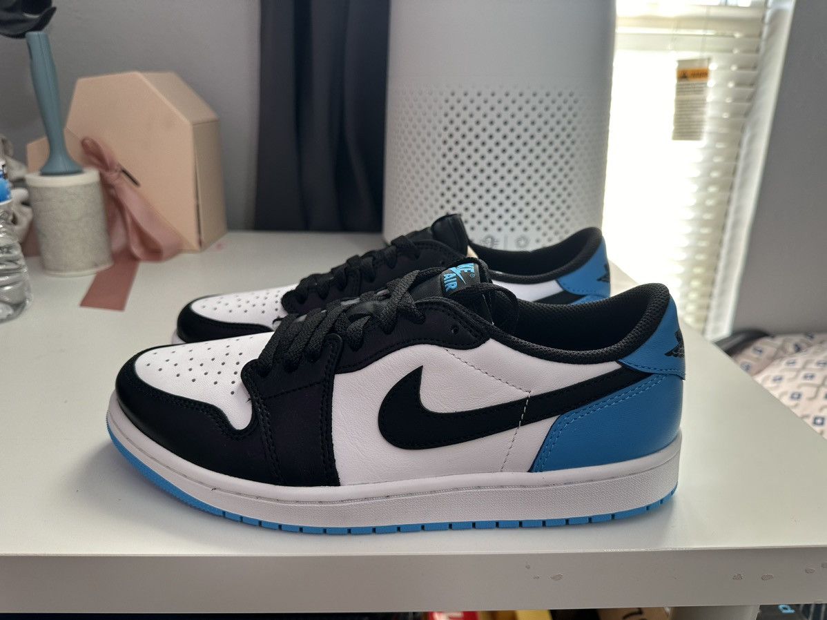 Jordan 1 Low OG Black Dark Powder Blue Size 10 CZ0790 104