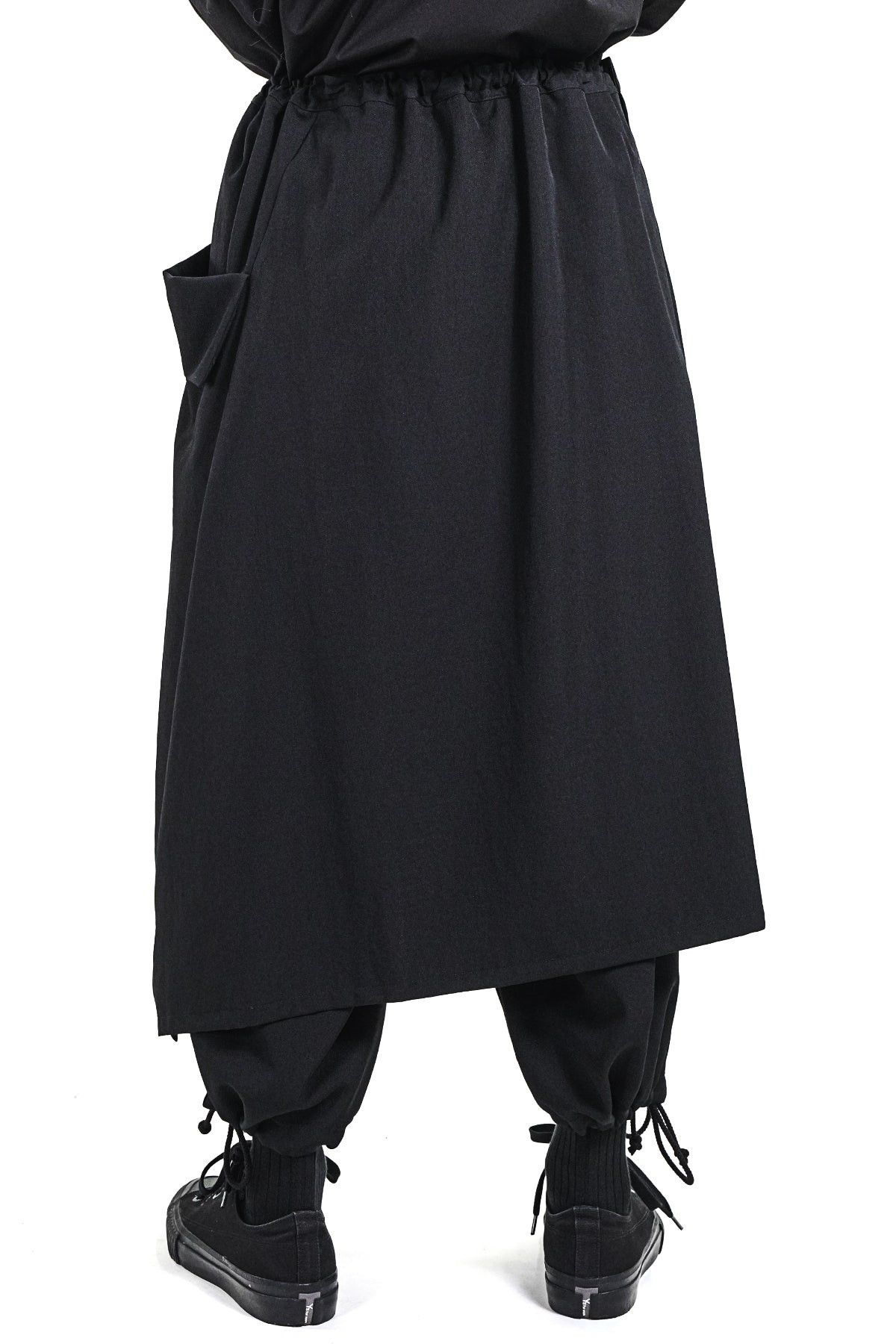 Yohji Yamamoto Yohji Yamamoto Ground Y - DE CHINE RIGHT SIDE GATHER SKIRT Size US 32 / EU 48 - 6 Thumbnail