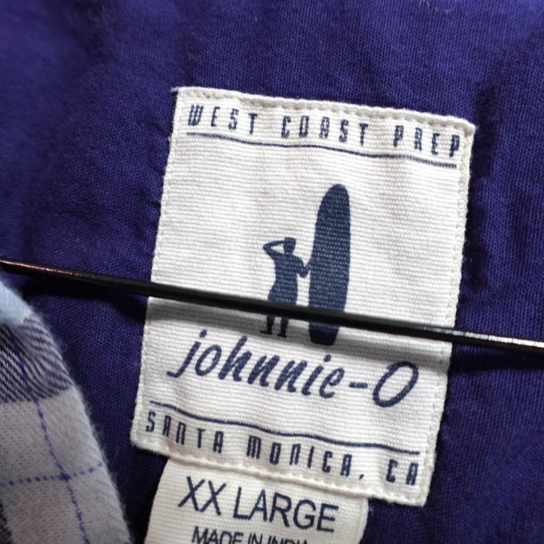 johnnie-O Johnnie O Shirt 2XL Blue Plaid Lined Flannel Shirt Mens Button-Up Long Sleeve Collared Size US XXL / EU 58 / 5 - 3 Thumbnail