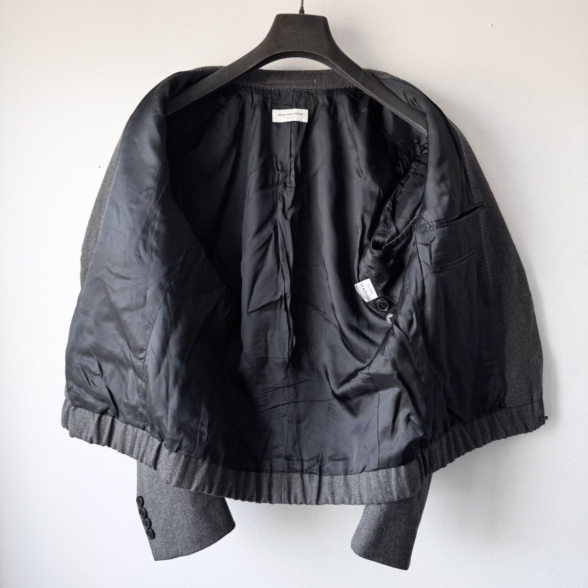 Dries Van Noten Dries Van Noten FW2007 Gray Cropped Wool Blazer Jacket Size US M / EU 48-50 / 2 - 11 Thumbnail