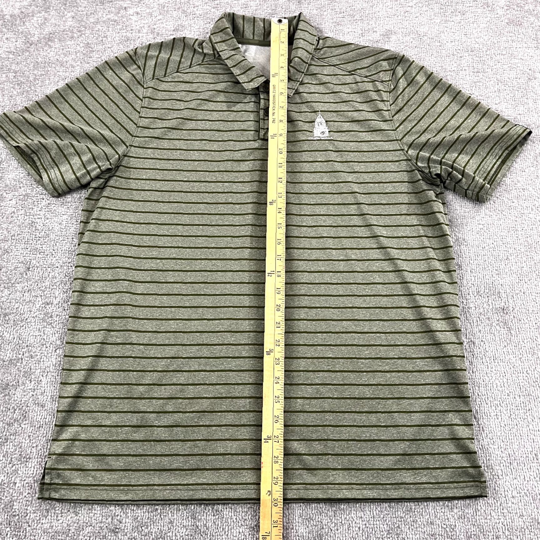 Oakley OAKLEY Polo Shirt Mens Large Green Striped Golf Performance Sport Shirt Casual Mens Golf Size US L / EU 52-54 / 3 - 6 Thumbnail