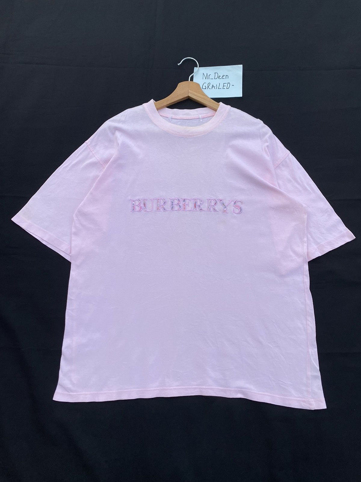 Vintage Rare Vintage 90s Burberry Embossed Tshirt Size US L / EU 52-54 / 3 - 2 Thumbnail