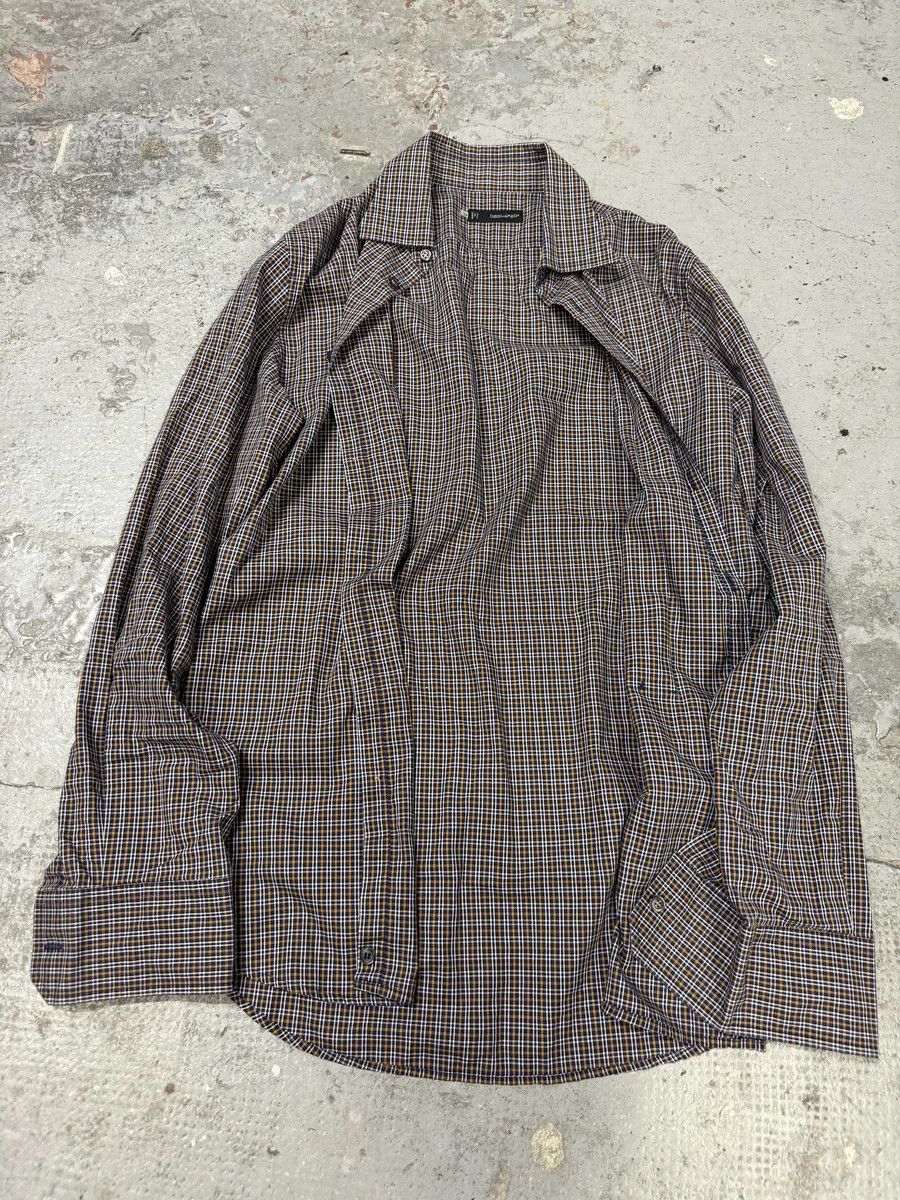 Dsquared2 FW2012 Dsquared2 Checkered Blue & Yellow Minimalist Shirt Size US L / EU 52-54 / 3 - 5 Thumbnail