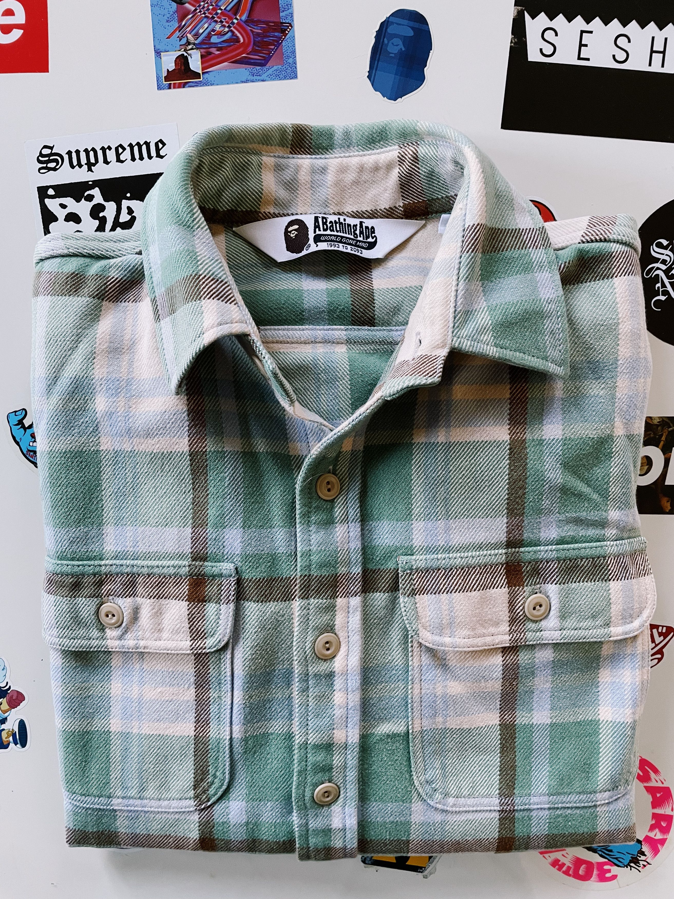 Bape Bape A Bathing Ape Check Plaid Flannel Shirt Size US M / EU 48-50 / 2 - 8 Thumbnail