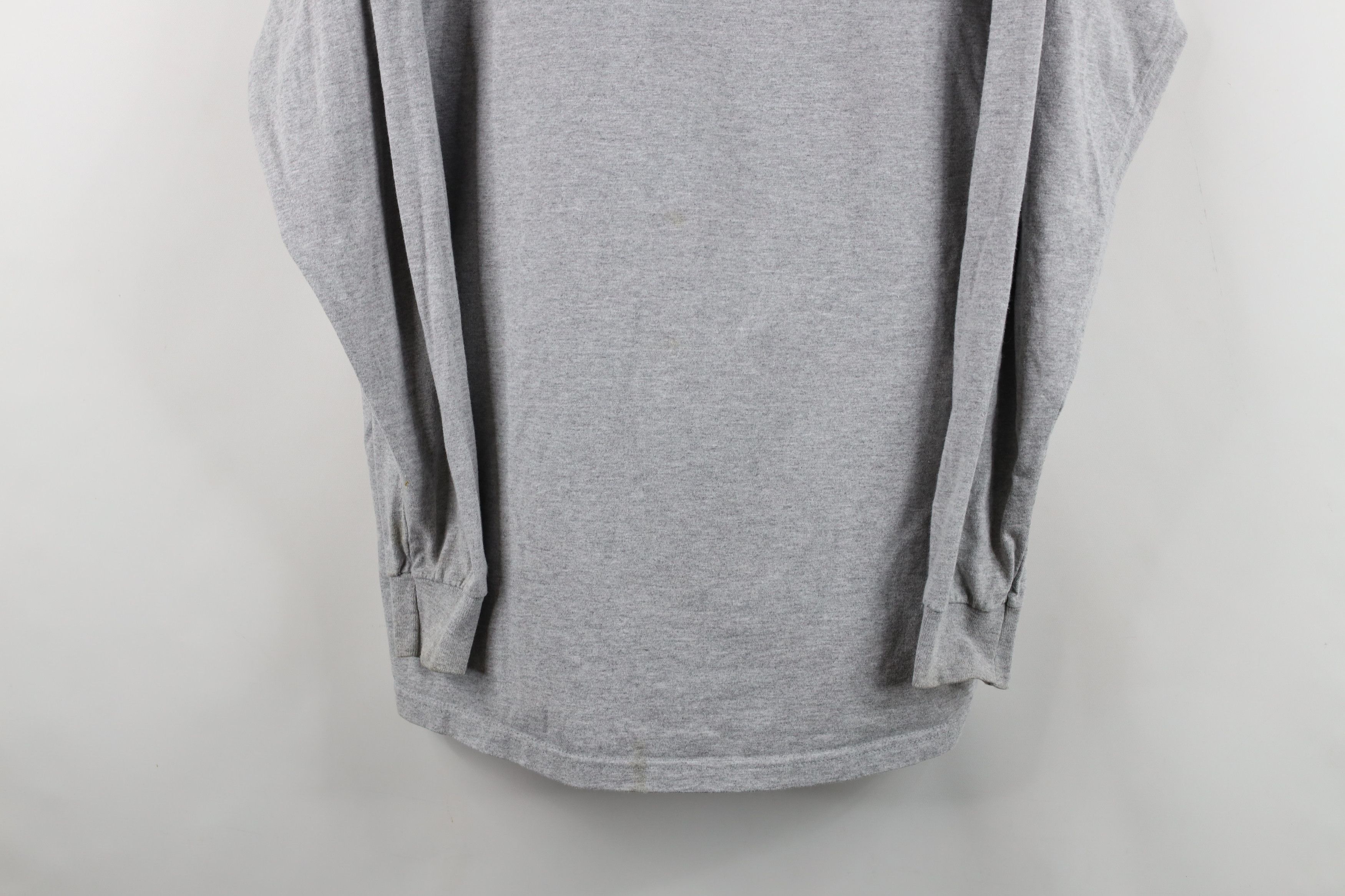 Vintage Vintage 90s Y2K Streetwear Long Sleeve T-Shirt Heather Gray Size US XL / EU 56 / 4 - 3 Thumbnail