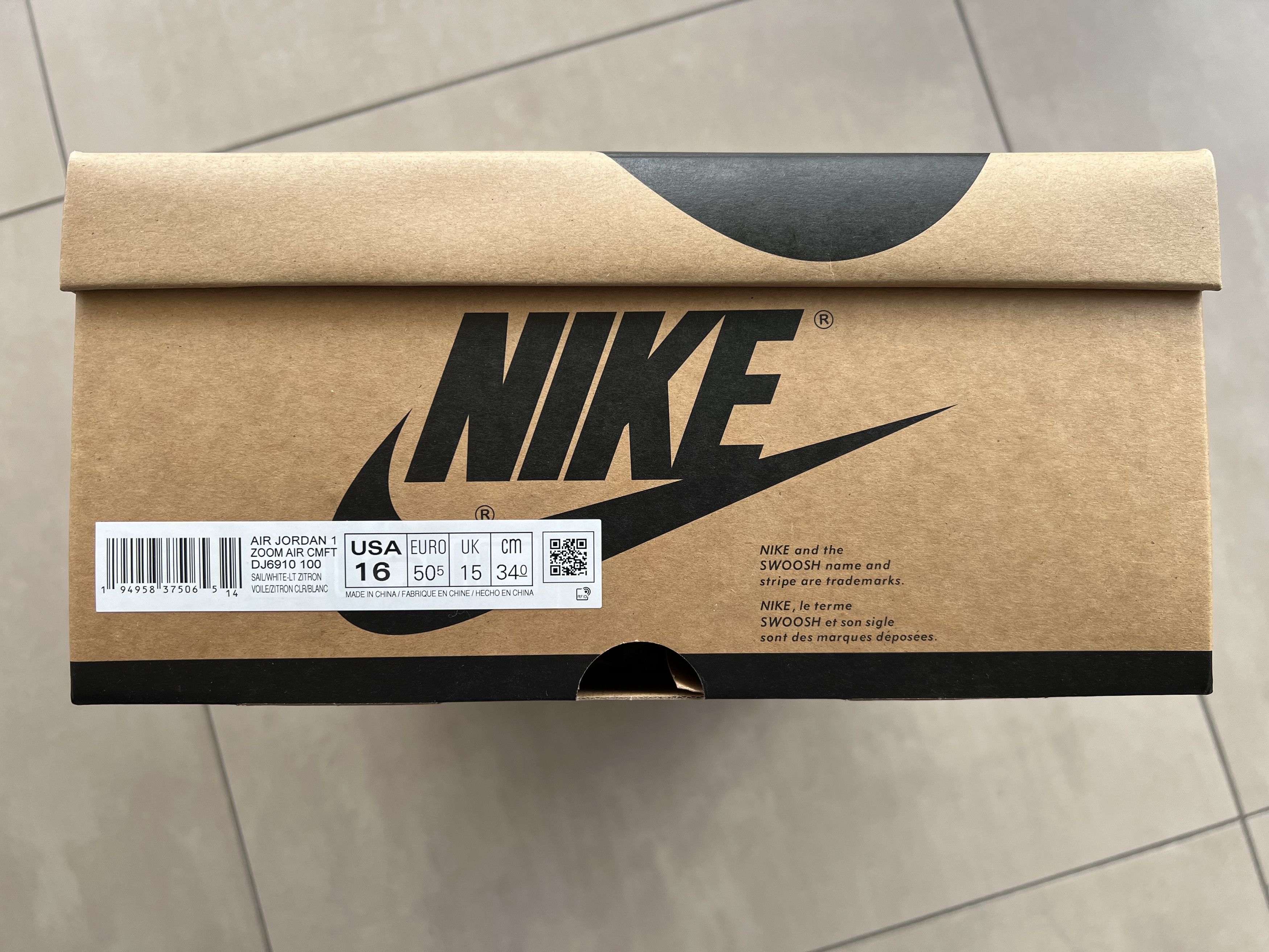Nike AIR JORDAN 1 ZOOM AIR US 16 DJ6910 100 SAIL/WHITE-LT ZITRON Size US 15 / EU 48 - 10 Thumbnail