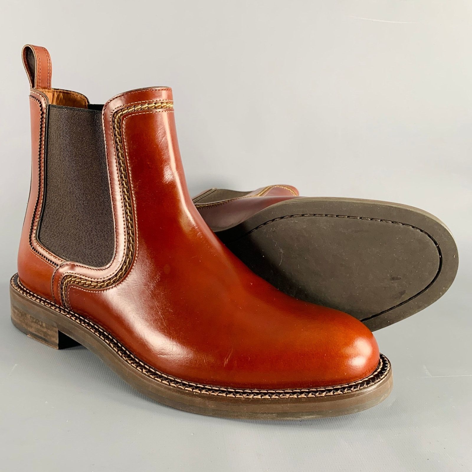 Lanvin LANVIN Size 9 Cognac Brown Leather Pull On Boots Size US 9 / EU 42 - 5 Thumbnail