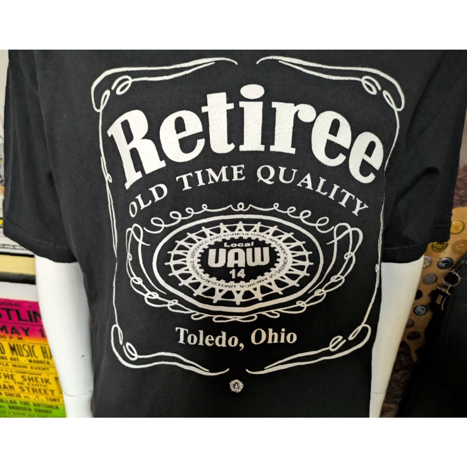 Vintage UAW United Autoworkers Shirt Womens 2XL Toledo OH 14 Retiree T Shirt Whiskey Label XXL Size XXL / US 16-18 / IT 52-54 - 2 Thumbnail