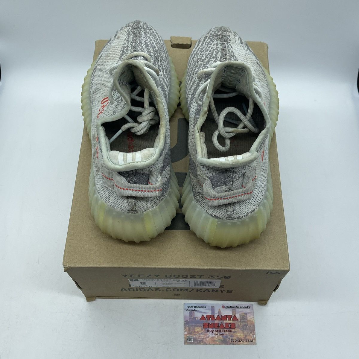 Adidas Yeezy boost 350 blue tint Size US 8 / EU 41 - 6 Thumbnail