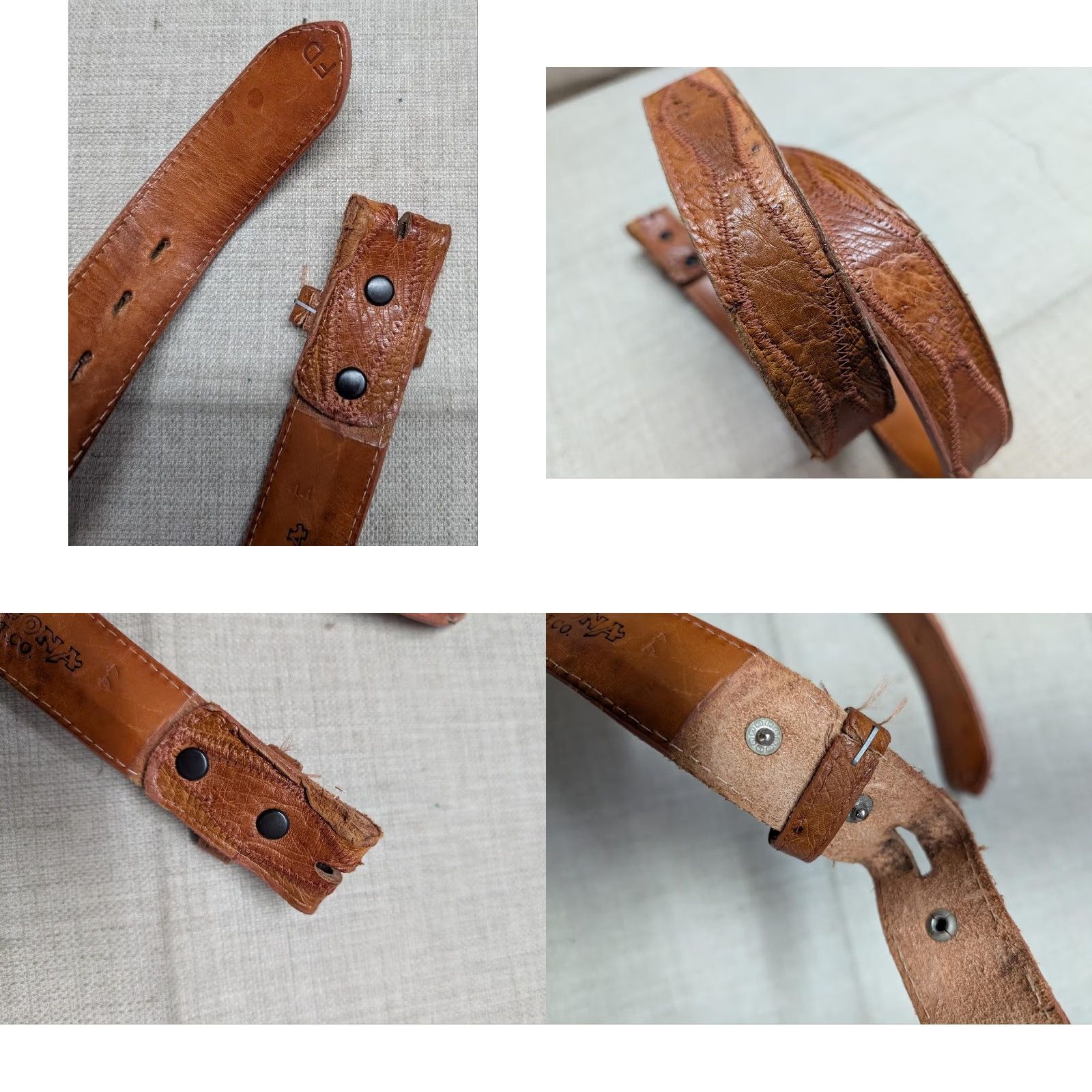 Vintage VINTAGE Nocona belt Western Belt Ostrich Genuine 1-3/8" Ostrich Skin 43/44 Brown Mens Size 44 - 8 Thumbnail