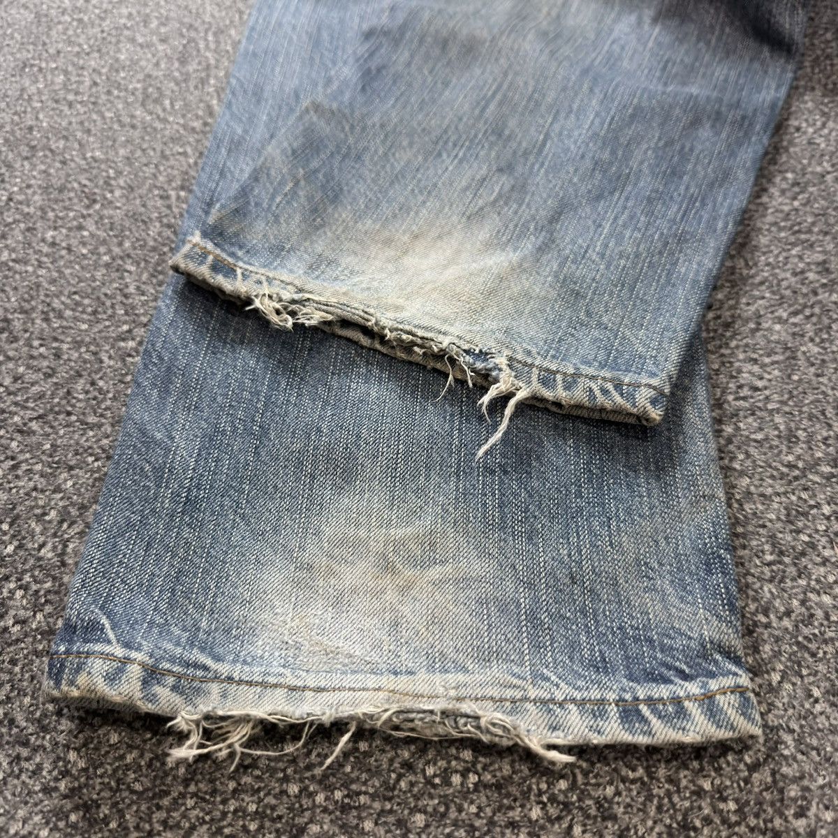 Edwin Vintage 90s Edwin 503 Rebel Distressed Dirty Wash Fade Denim Size US 34 / EU 50 - 13 Thumbnail