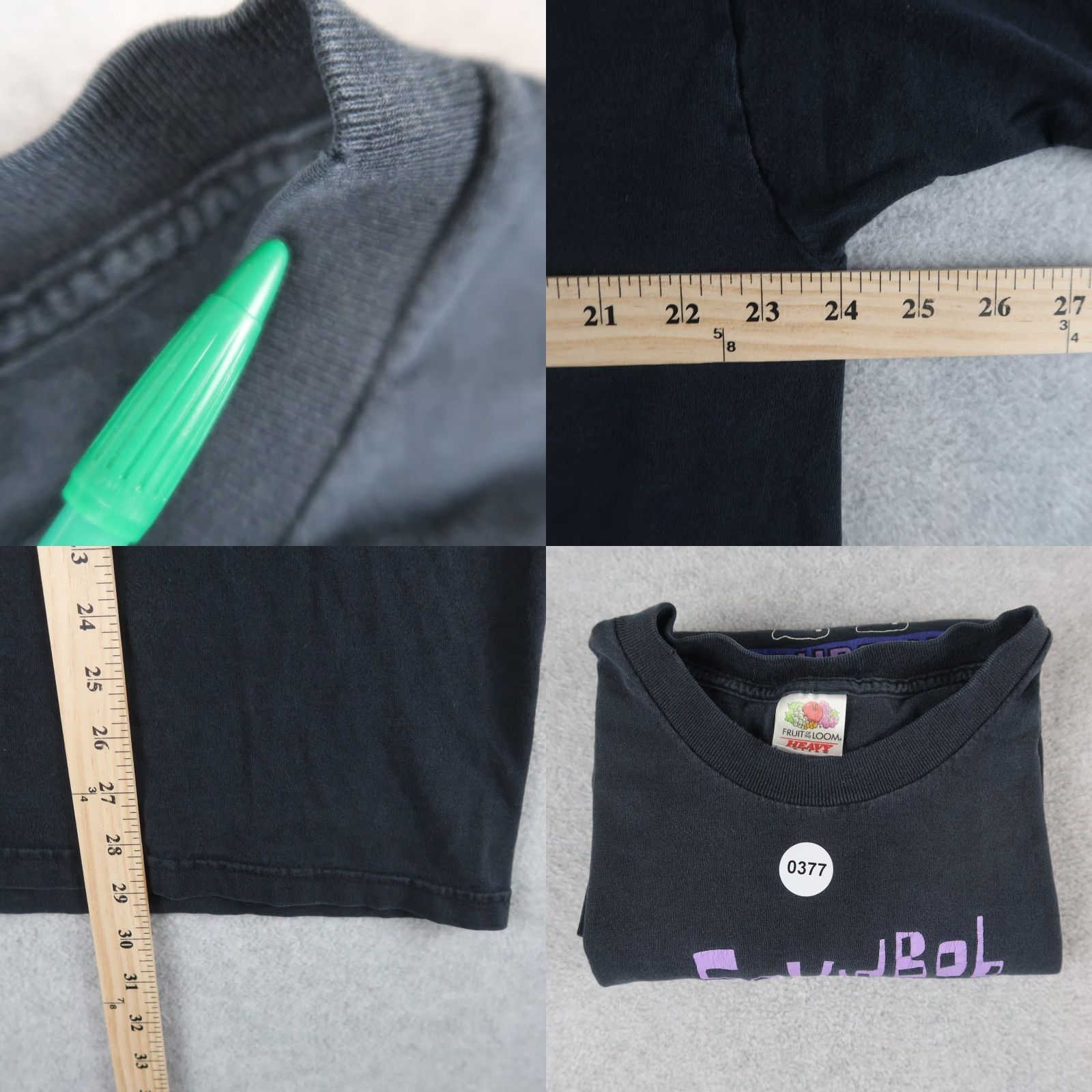Fruit Of The Loom VINTAGE Squidbob Thulupants Cartoon Grunge T Shirt Kovalic Black 2XL XXL Men Graphic Tee 1990s Size US XXL / EU 58 / 5 - 8 Thumbnail