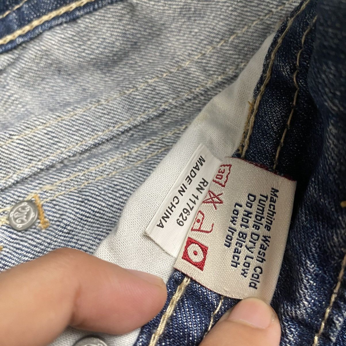 Mek Denim Rare y2k Mek Denim USA Tribal Washed Flare Denim Size 28" / US 6 / IT 42 - 11 Thumbnail