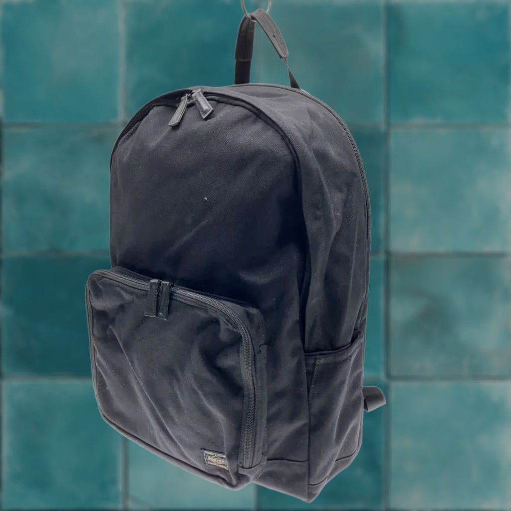 Rue Porter PORTER by MONOCLE Backpack, Black, Canvas, Plain, Used Size ONE SIZE - 1 Thumbnail