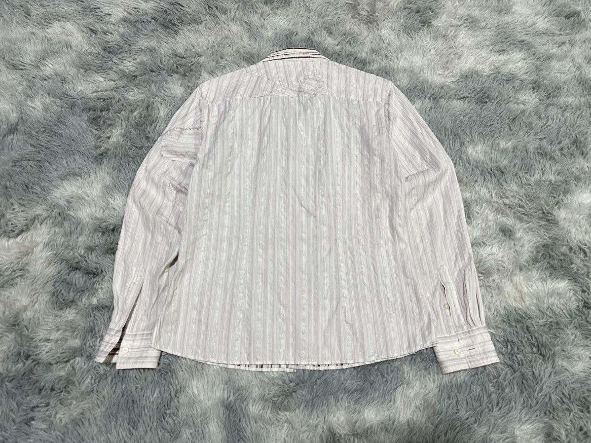 Tornado Mart 🔥Y2K Zero By Tornado Mart Shirt Reverse Striped Asym Patch Size US M / EU 48-50 / 2 - 10 Thumbnail