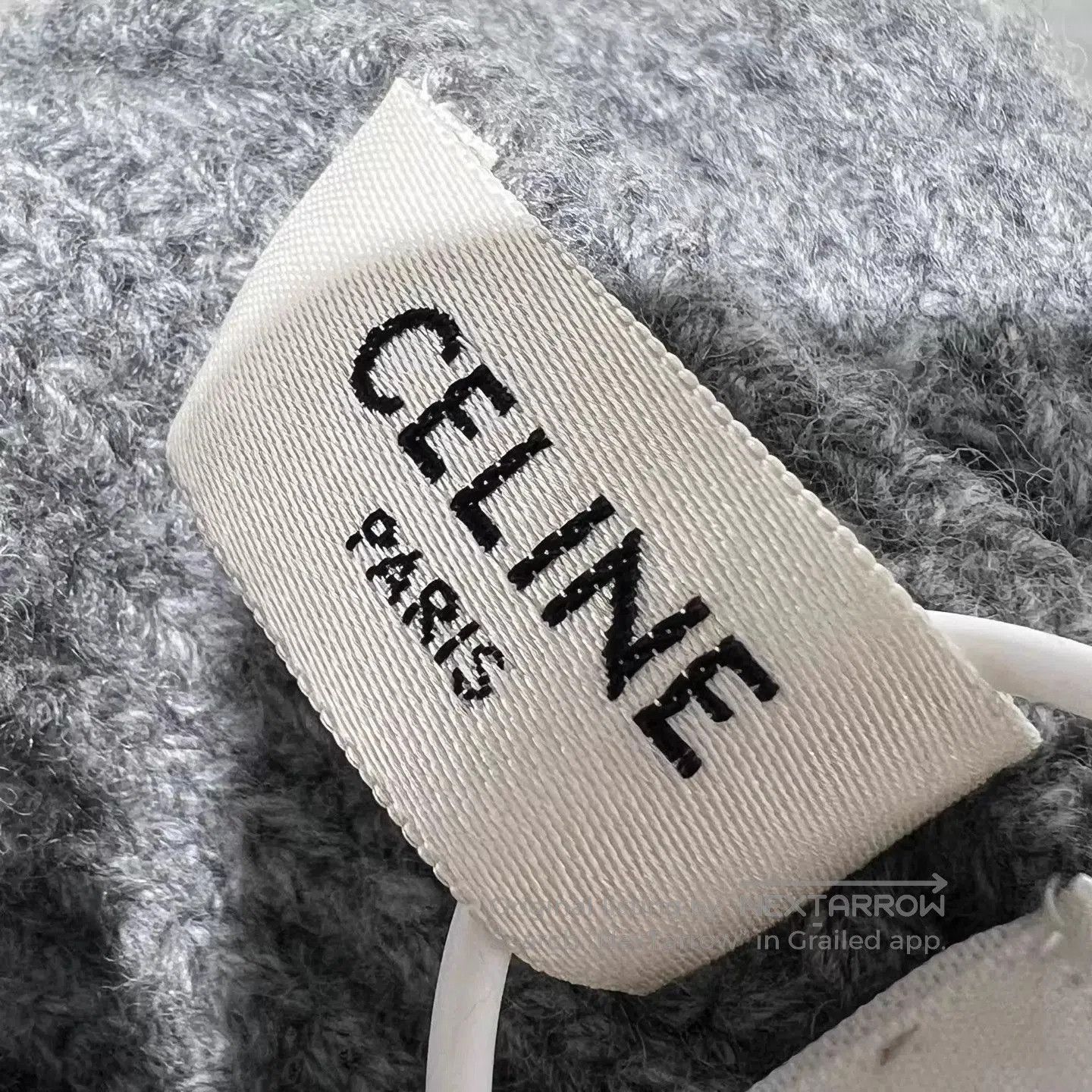 Celine Gray Knit Beanie with 'BOY DOLL' Embroidered. Size ONE SIZE - 3 Thumbnail