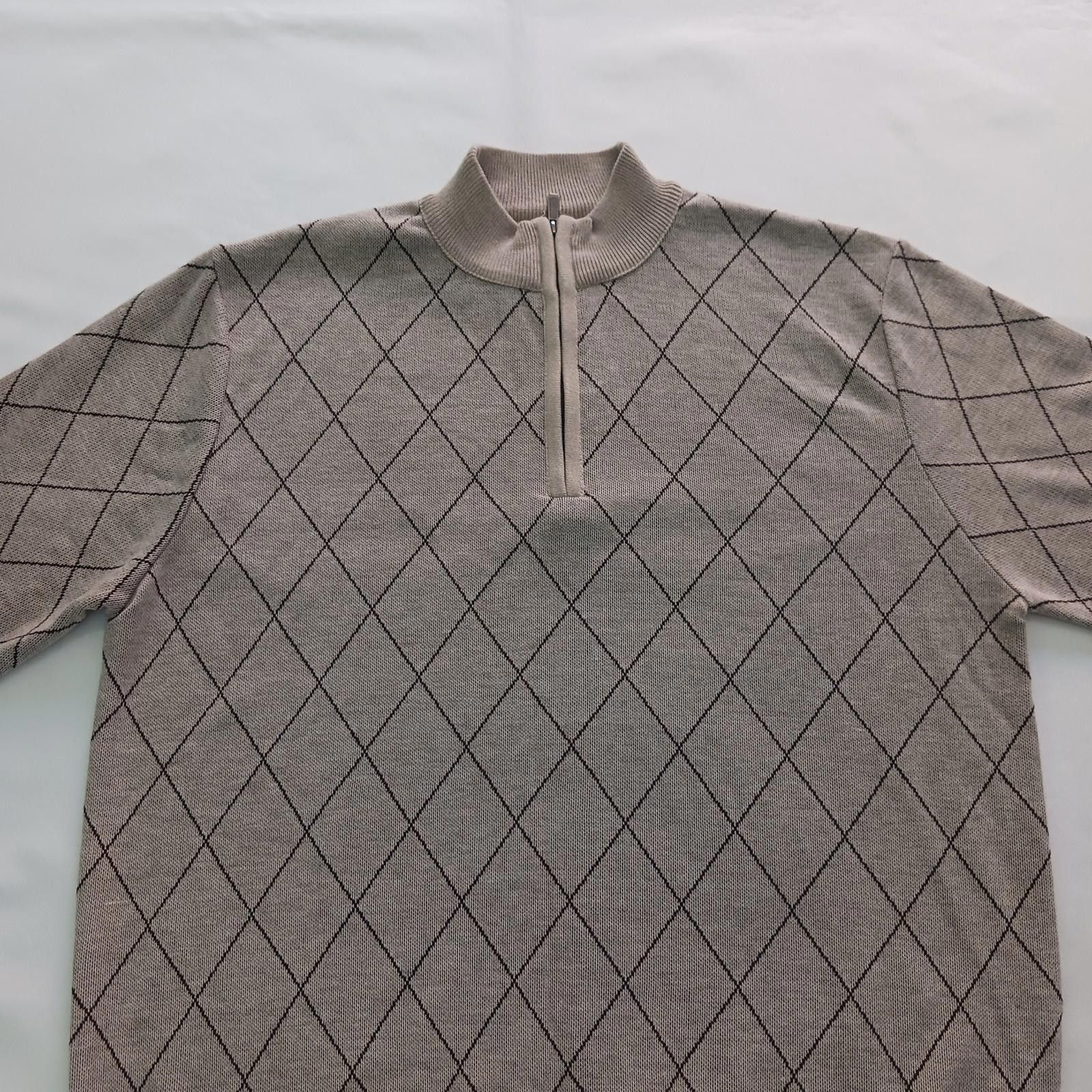 Designer Manfinity Men's 1/4 Zip Brown Long Sleeve Collared Shirt XL Size US XL / EU 56 / 4 - 11 Thumbnail