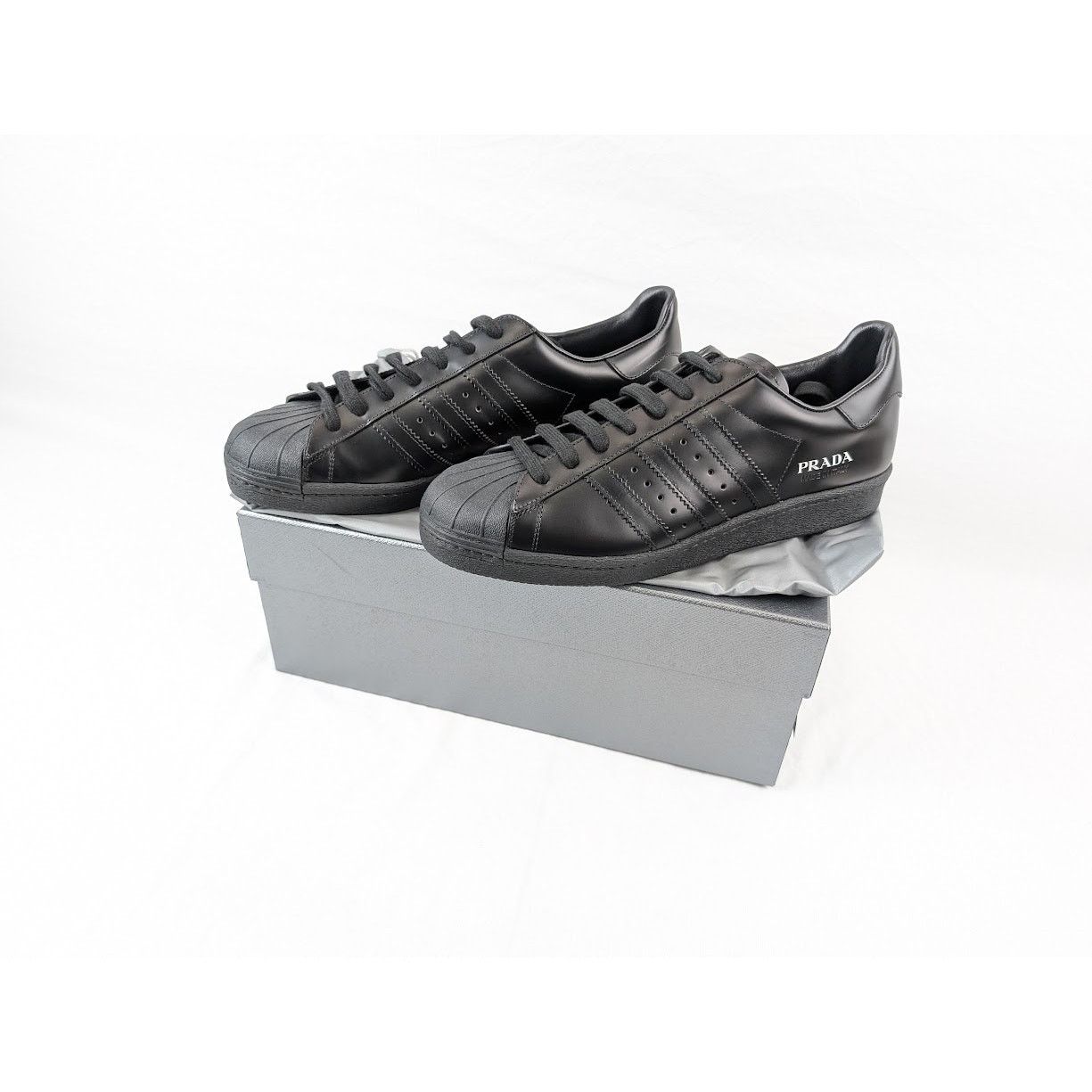 Prada o1rshd1 Brushed Calf Low-Top Sneakers in Black Size US 9.5 / EU 42-43 - 18 Thumbnail