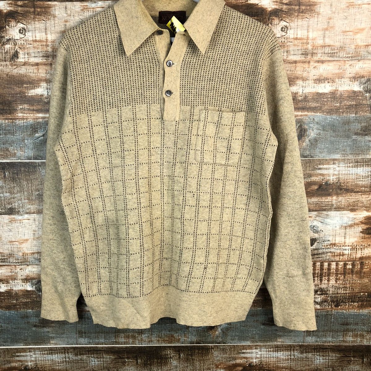 Homespun Knitwear × Japanese Brand × Vintage Kosugi japan vintage Brown shirt #A1677 Size US M / EU 48-50 / 2 - 3 Thumbnail