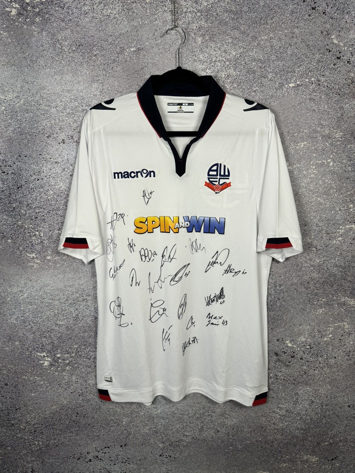 Macron × Vintage Vintage Bolton Wanderers 2016/17 Macron Soccer Jersey Size US XL / EU 56 / 4 - 1 Thumbnail