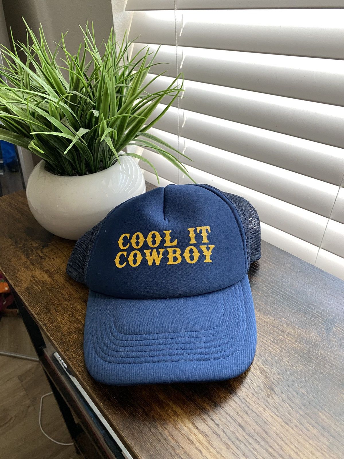 Vintage Cool It Cowboy Trucker Hat Size ONE SIZE - 1 Thumbnail