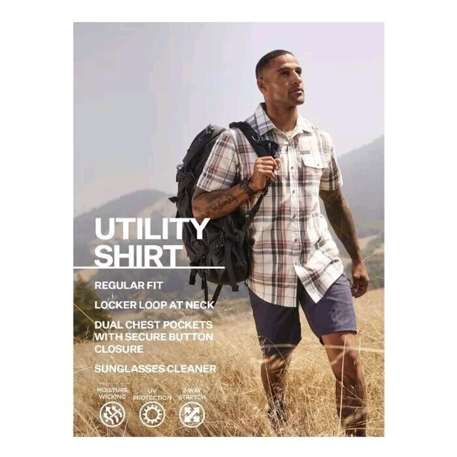 Wrangler Wrangler Utility Shirt Men's 2XL Plaid Regular Fit UPF 30 Size US XXL / EU 58 / 5 - 2 Thumbnail