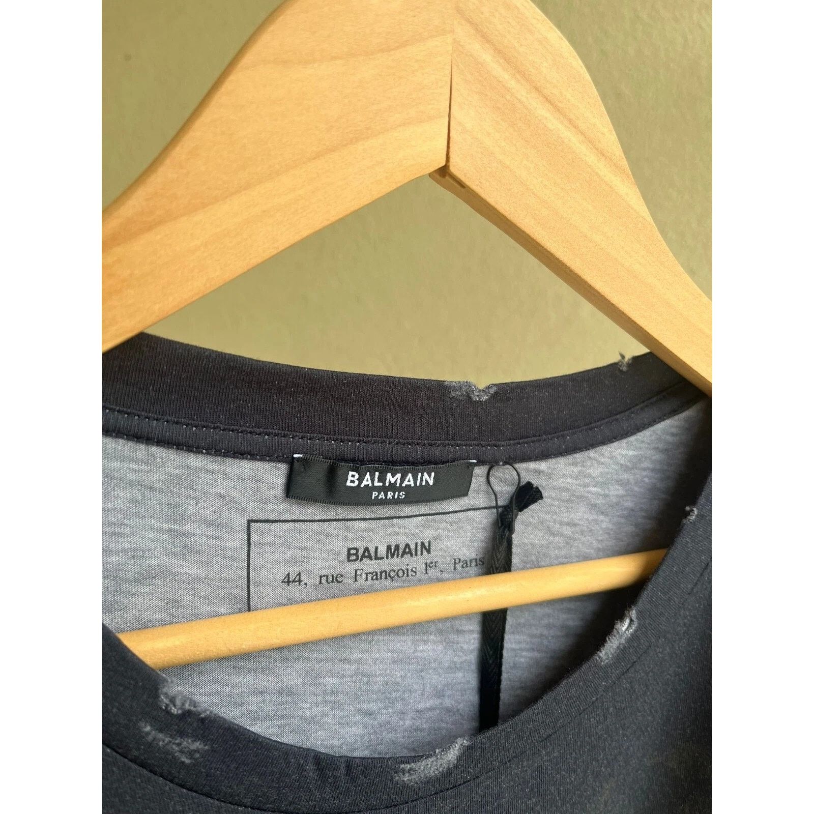 Balmain o1rshd1 Eagle & Balmain Logo Print Distressed T-Shirt Size US XXS / EU 40 - 6 Thumbnail