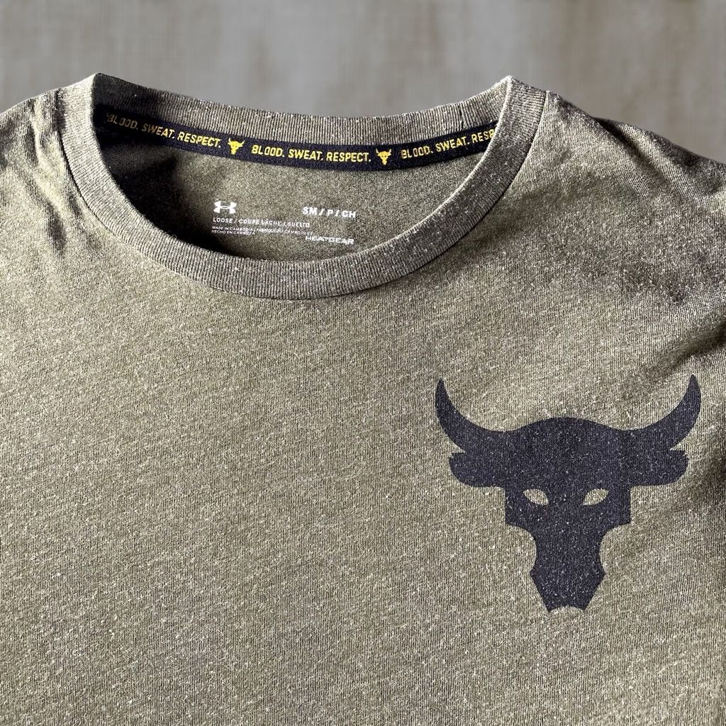 Under Armour Under Armour Project Rock Shirt Mens S Green Long Sleeve Crew Neck BSR Blood Sweat Respect HeatGear Size US S / EU 44-46 / 1 - 1 Thumbnail