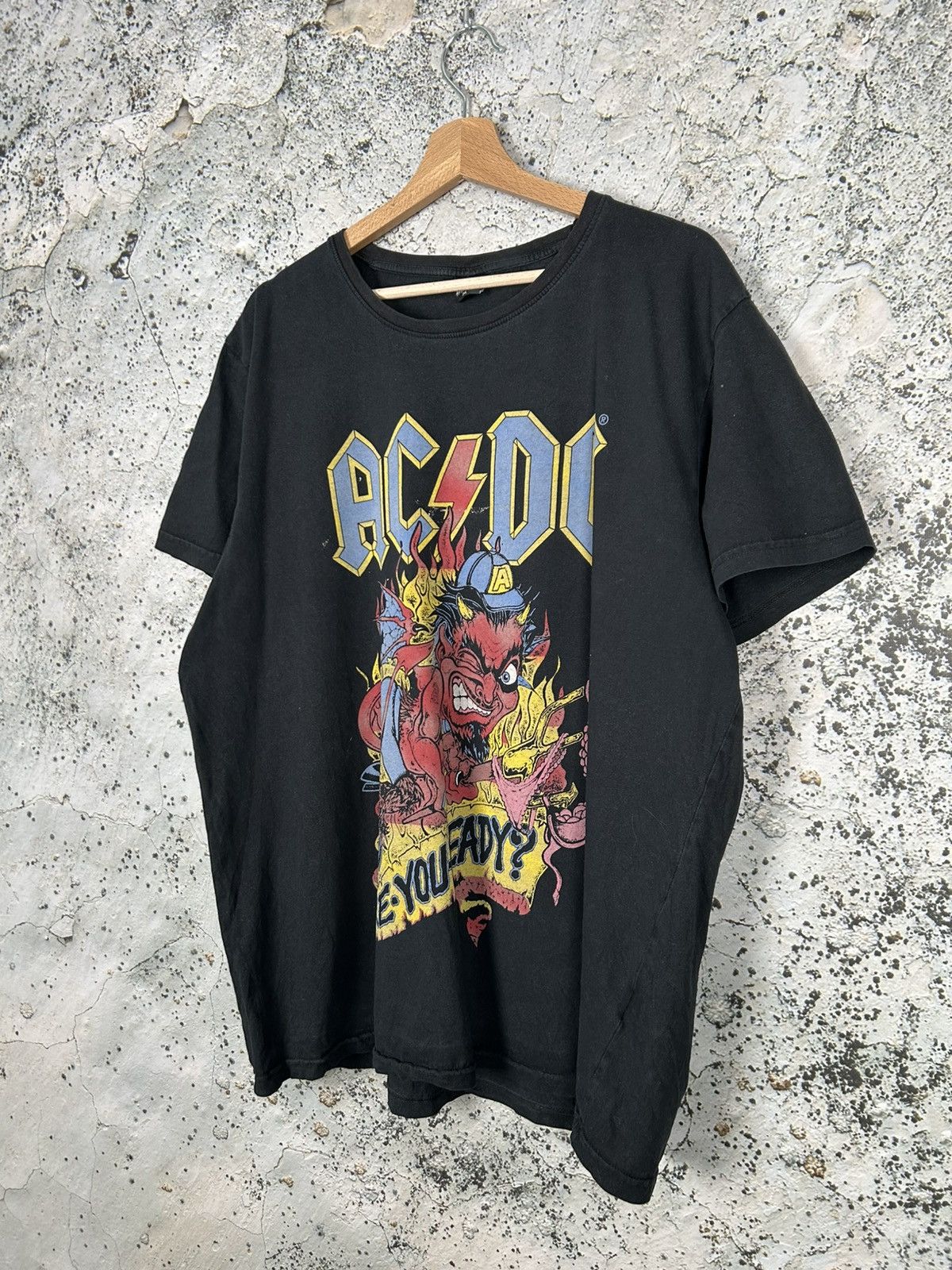 Band Tees × Vintage AC DC Devil Rock Band Tee Metal Graphic Vintage Rare Size US XXL / EU 58 / 5 - 2 Thumbnail
