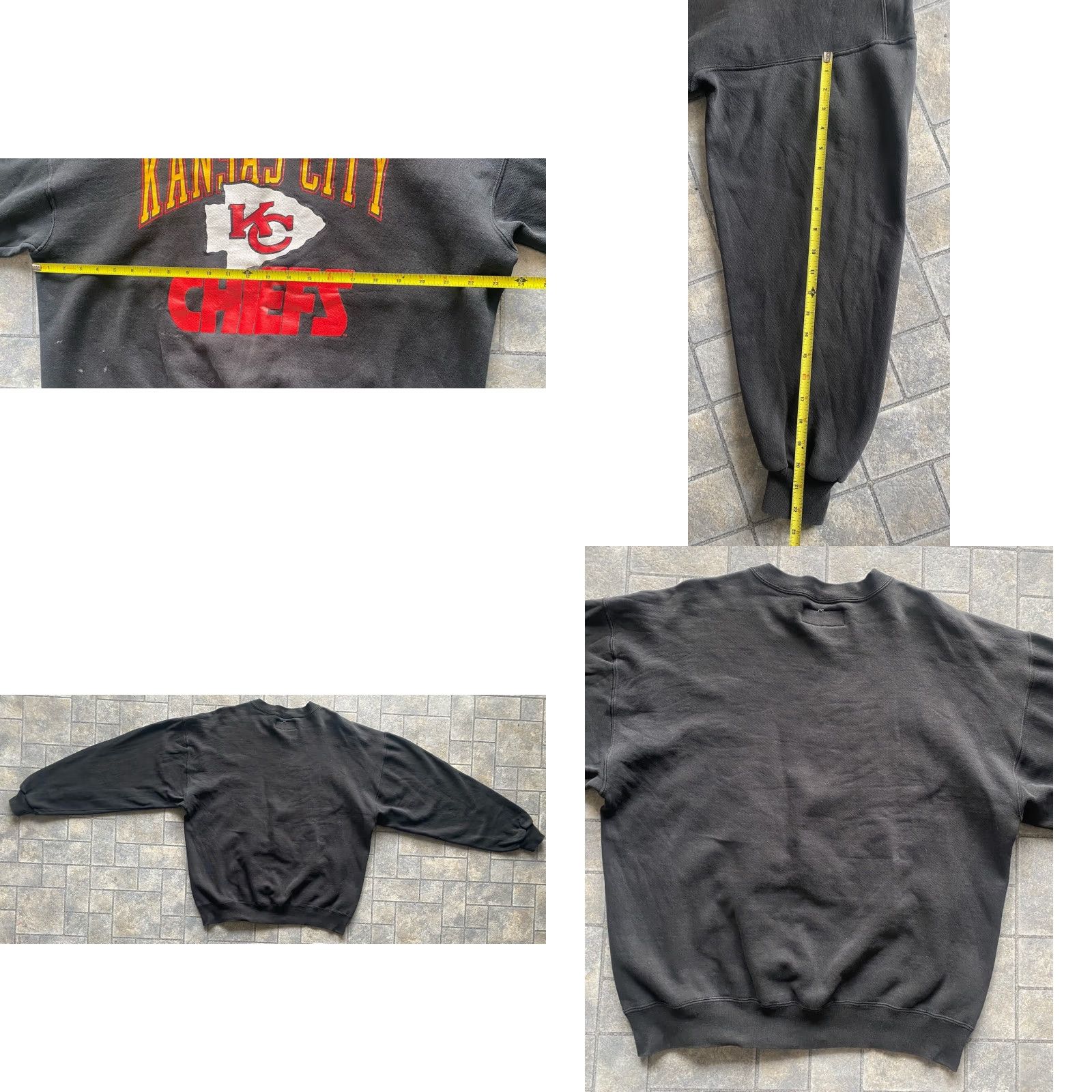 Russell Athletic VINTAGE Russell Athletic Sweatshirt Men 2XL Black Kansas City Chiefs Long Sleeve Pullover Sports 2XL Mens Size US XXL / EU 58 / 5 - 9 Thumbnail