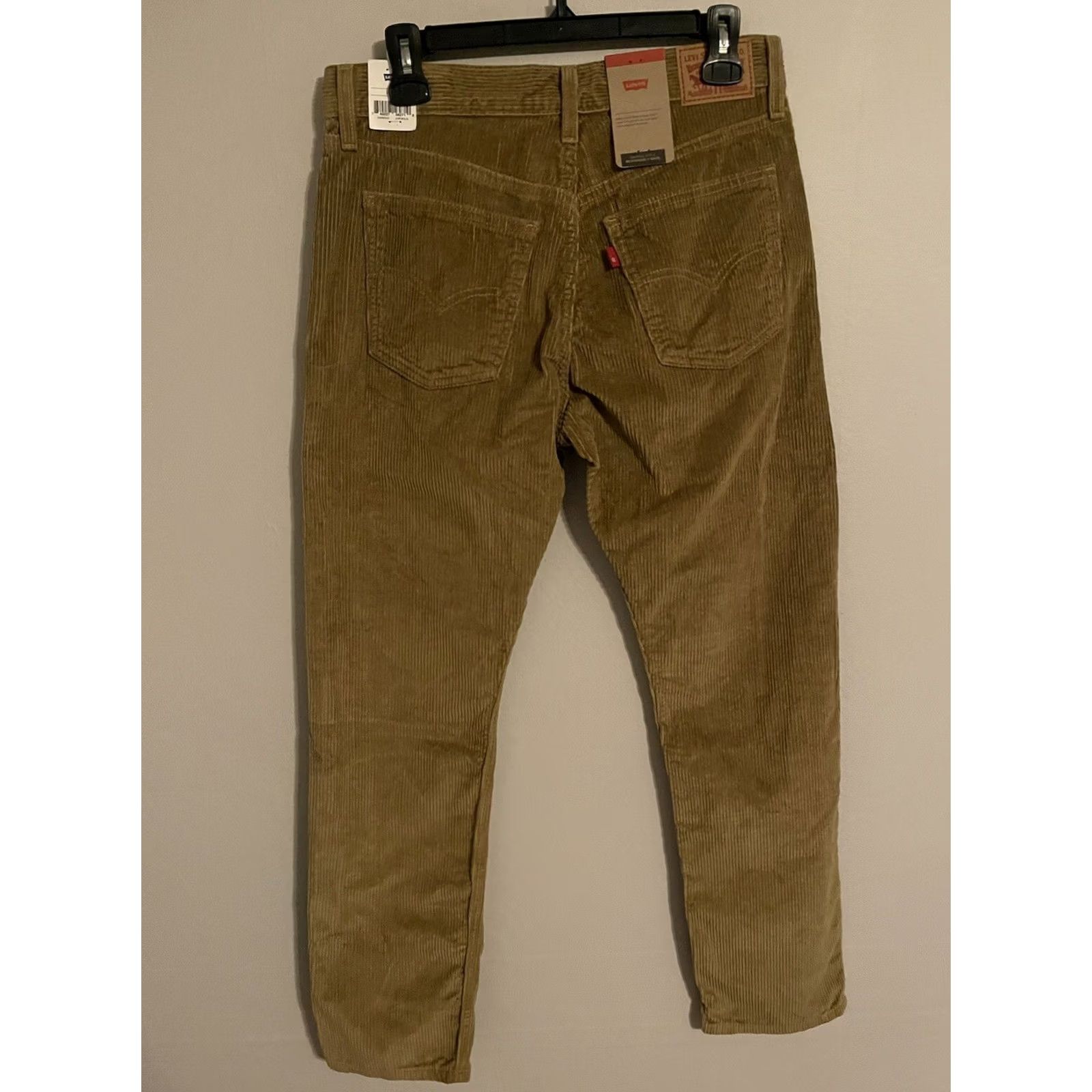 Levi's Levi's Low Pro Straight Leg Mid Rise Corduroy Pants Womens 29x30 Tan Size 29" - 3 Thumbnail