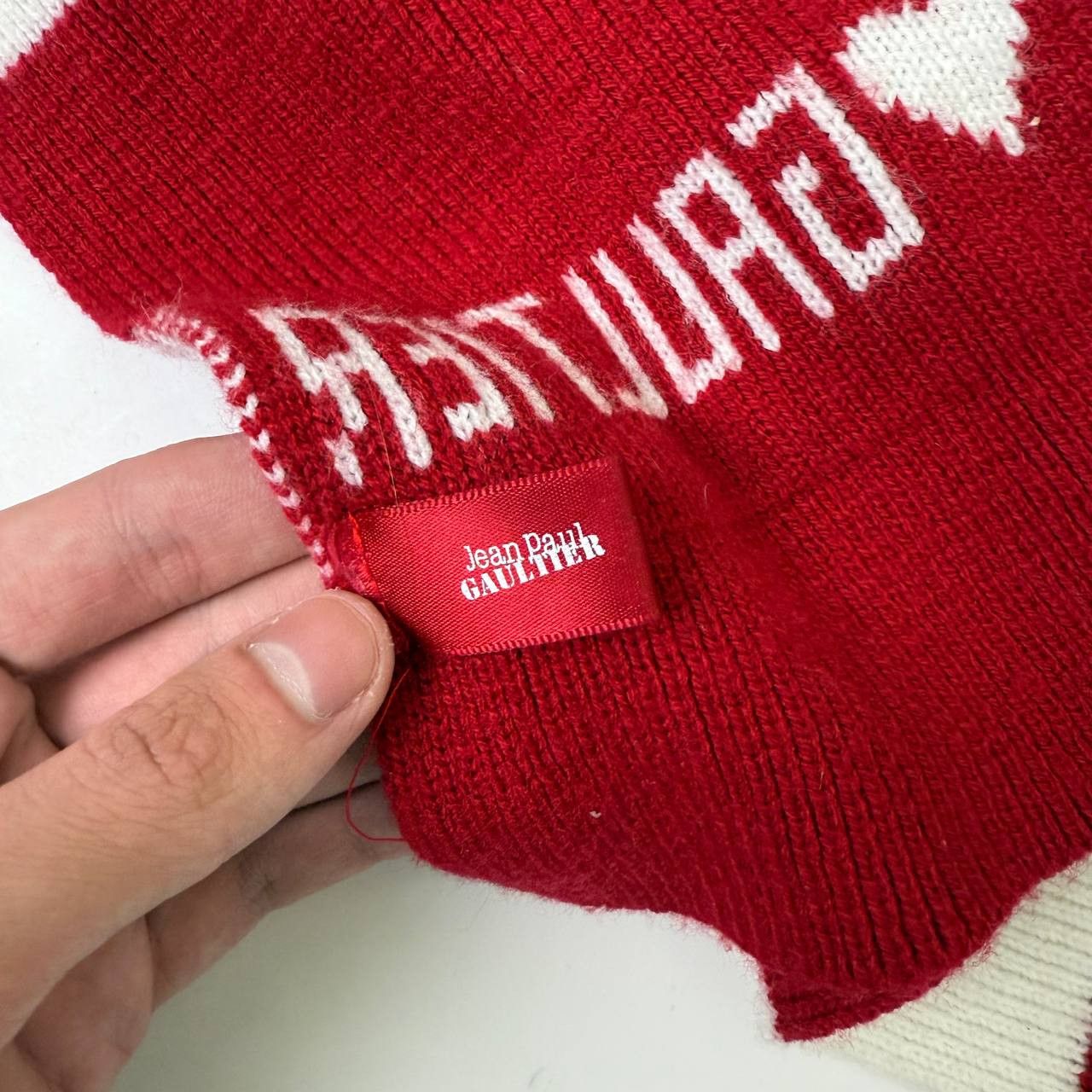 Jean Paul Gaultier Vintage JPG I ❤️ Gaultier Striped Scarf Y2K Os Size ONE SIZE - 4 Thumbnail