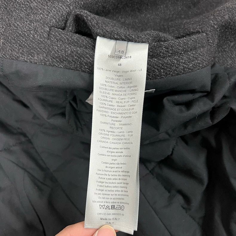 Dior Dior Fur collar double-breasted wool coat 2502-Nextarrow Size US M / EU 48-50 / 2 - 6 Thumbnail