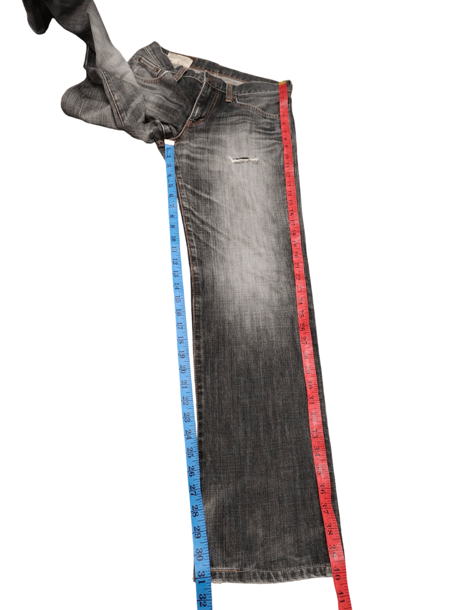 If Six Was Nine Vintage Y2k Edwin 503 Distress Faded Clawmark Denim Jeans Size US 28 / EU 44 - 17 Thumbnail